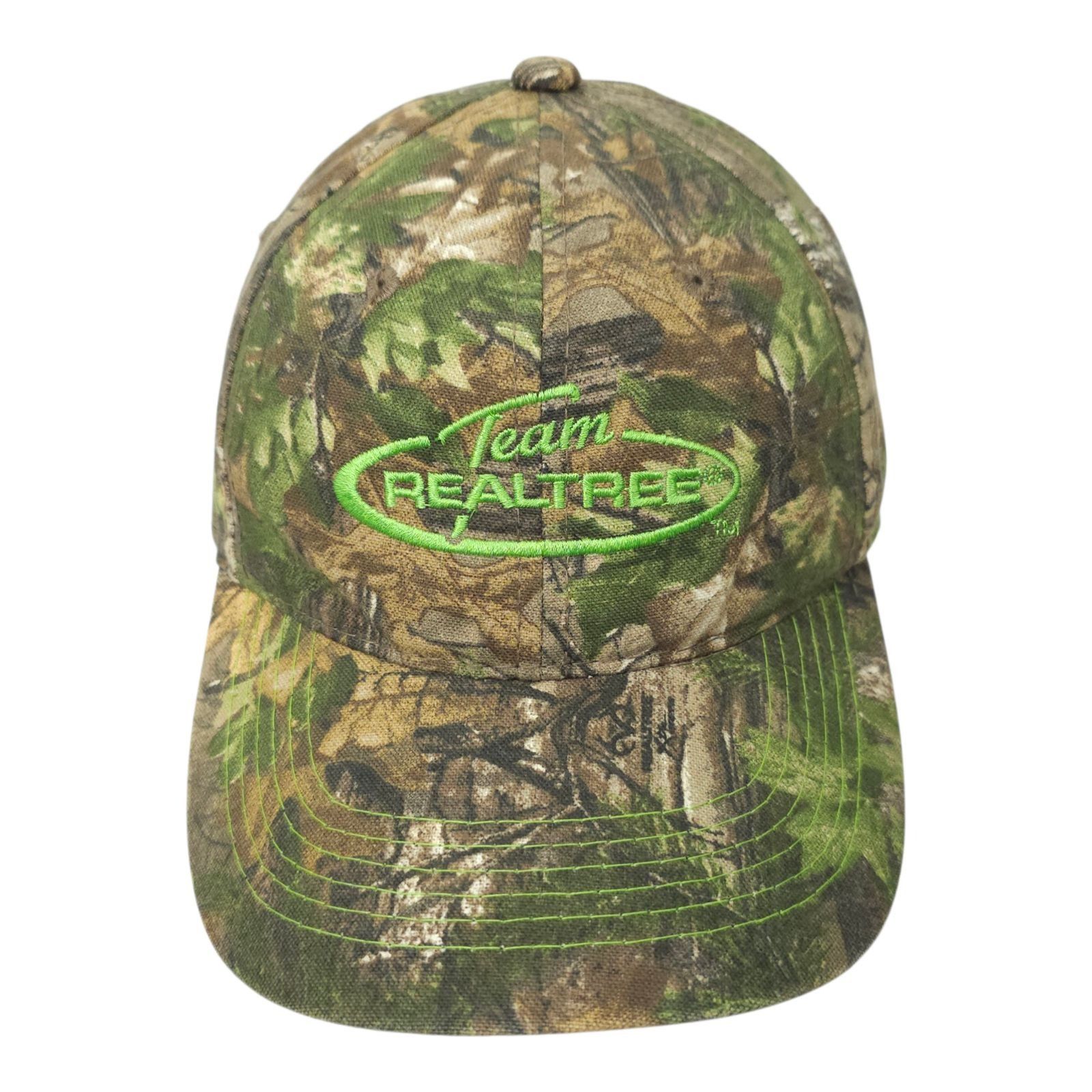 Realtree Team Realtree Camo Hat Strapback Cap Green Embroidered Logo Size ONE SIZE - 1 Thumbnail
