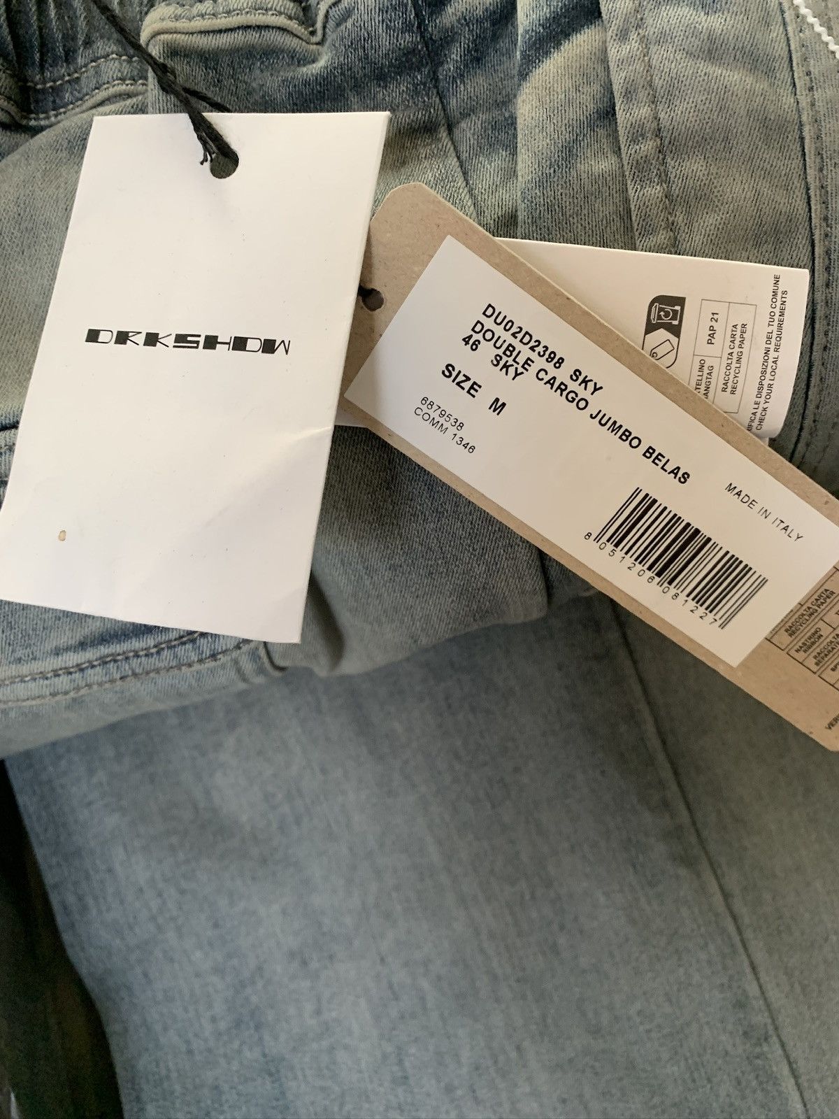 Rick Owens Drkshdw RICK OWENS DRKSHDW CARGO BELAS FW24 PORTERVILLE SKY Size US 32 / EU 48 - 5 Thumbnail
