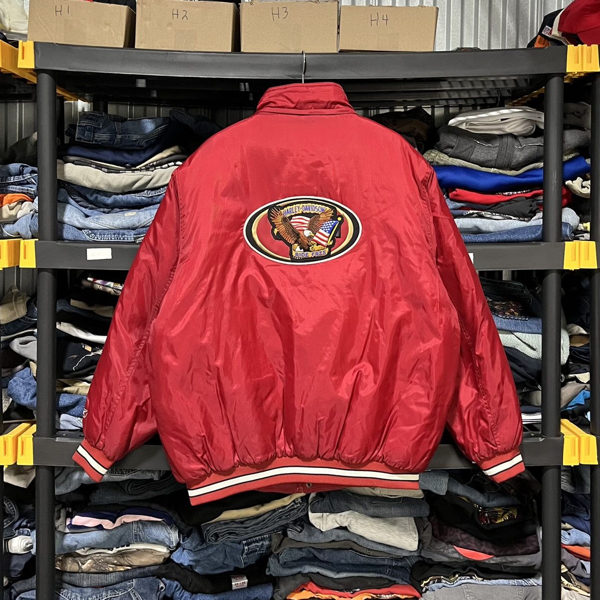 Harley Davidson VINTAGE HARLEY DAVIDSON REEBOK EMBROIDERED PUFFER JACKET Size US L / EU 52-54 / 3 - 2 Thumbnail