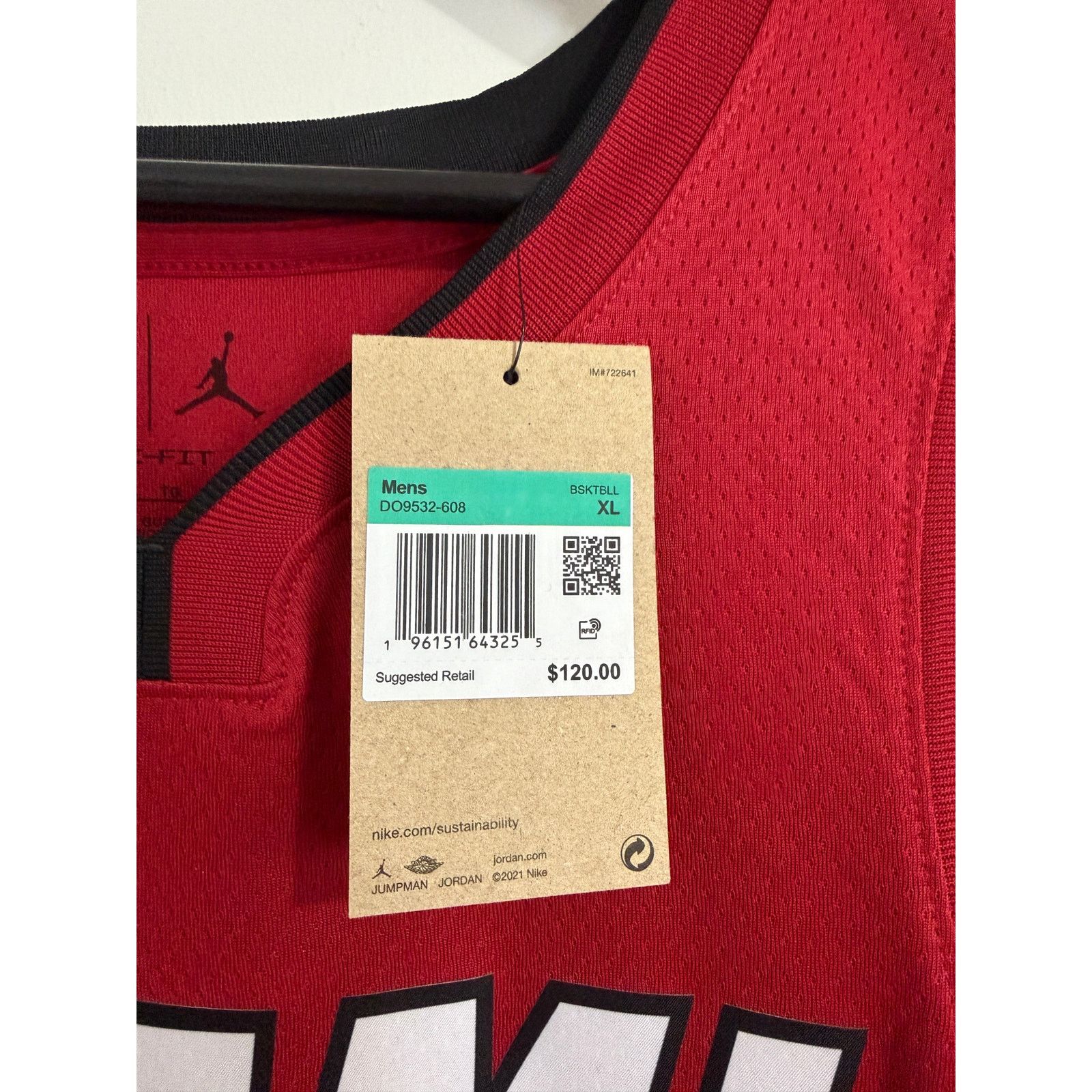 Jordan Brand NWT Jimmy Butler Miami Heat NBA Basketball Jersey Size XL Size US XL / EU 56 / 4 - 6 Thumbnail