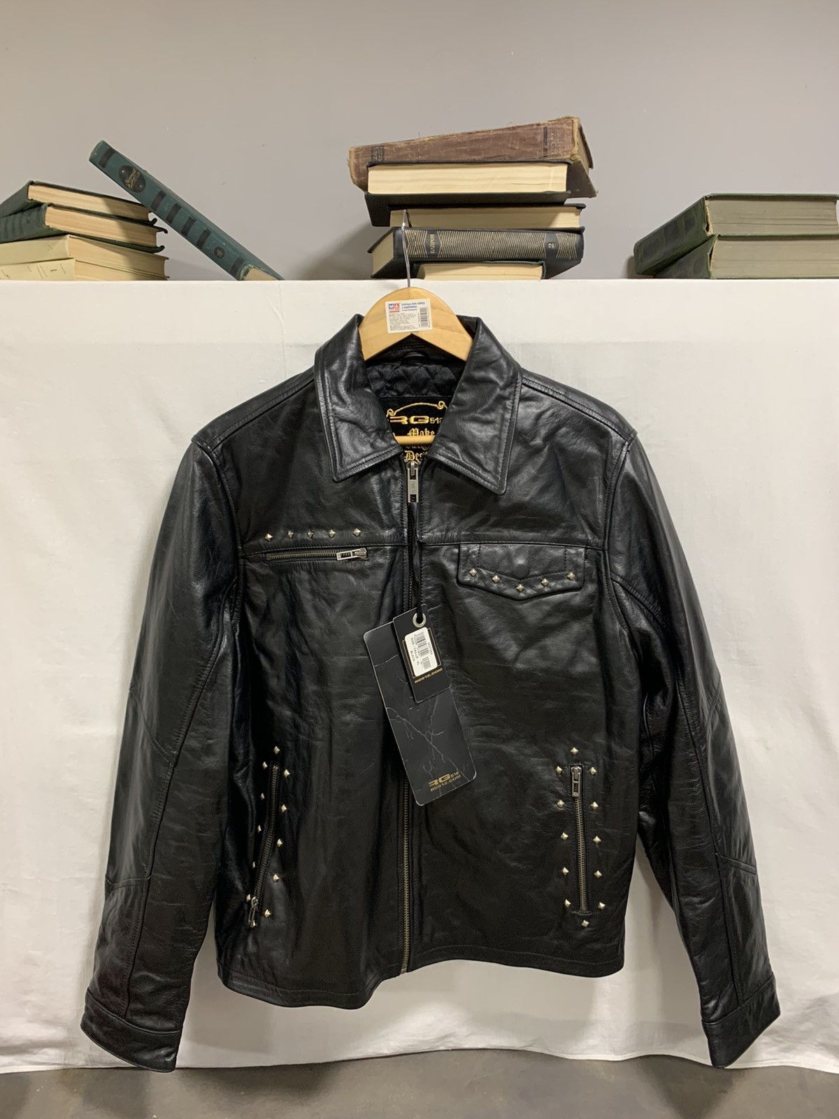 Vintage leather jackets RG512 Size US XL / EU 56 / 4 - 1 Thumbnail