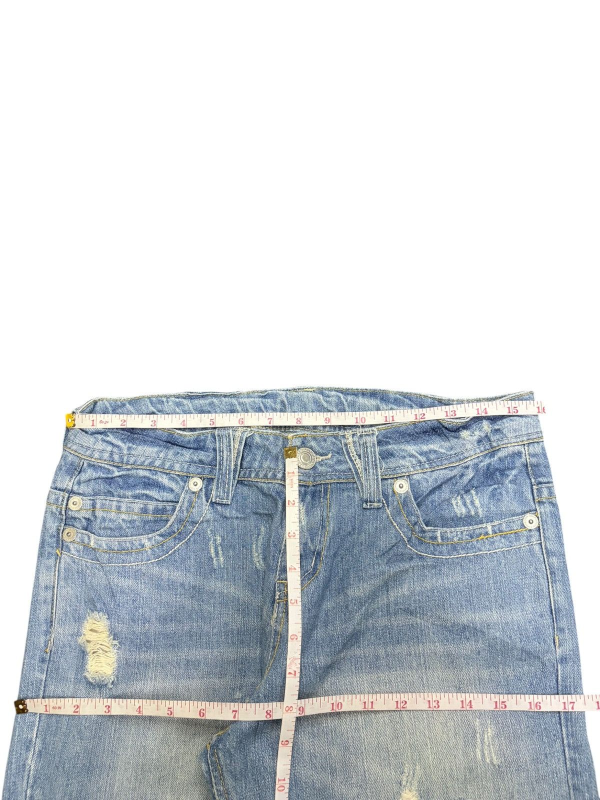 Diesel Vintage Japanese Brand Faded Wash Distress Loose Jeans Size 31" - 6 Thumbnail