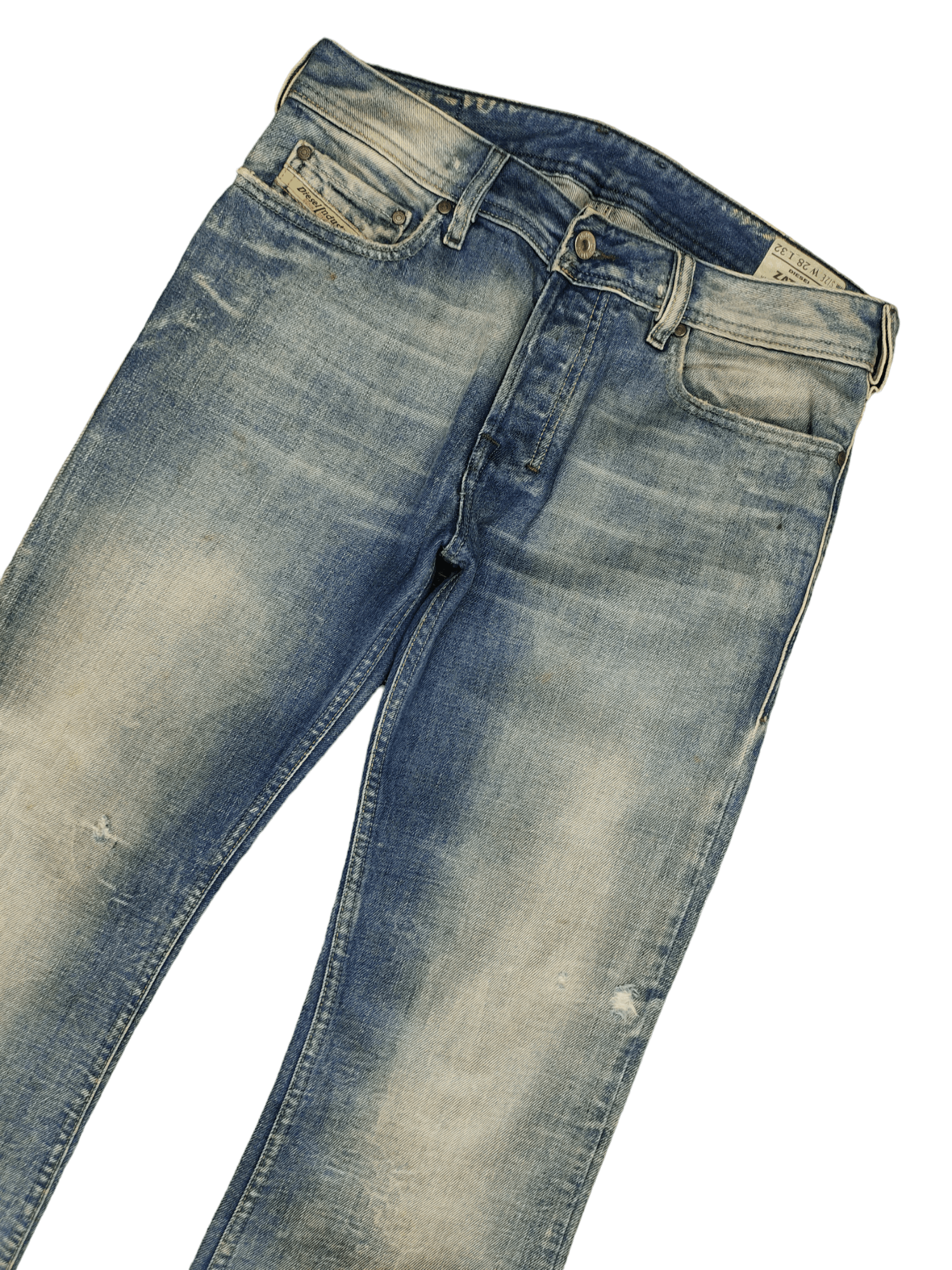 Diesel Flare Jeans Diesel 1dr Logo Distress Faded Boot Cut Y2k lgb Size US 30 / EU 46 - 13 Thumbnail