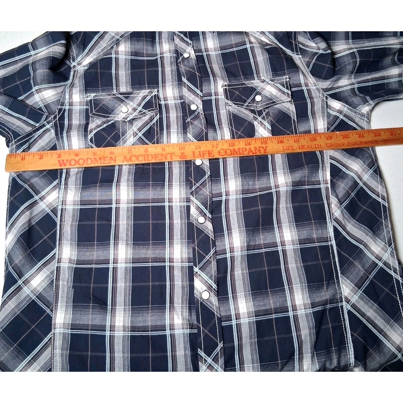 Vintage VINTAGE Red Snap Clothing Company Western Shirt Pair Men Medium Plaid Red Blue Ranch NEW Size US M / EU 48-50 / 2 - 7 Thumbnail