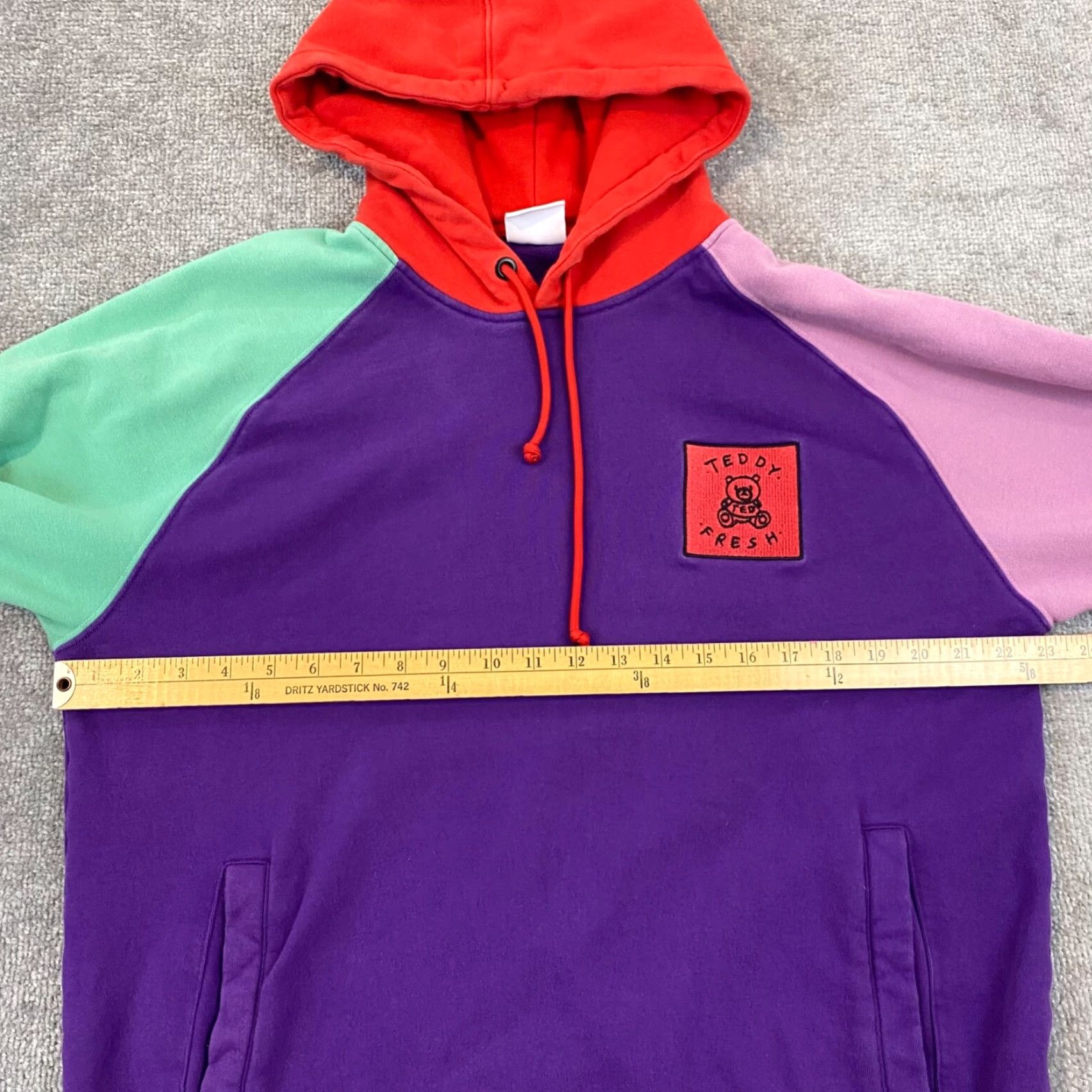 Teddy Fresh TEDDY FRESH Hoodie Mens Large Color Block Pullover Sweatshirt Jacket Streetwear Overcoat Size US L / EU 52-54 / 3 - 6 Thumbnail