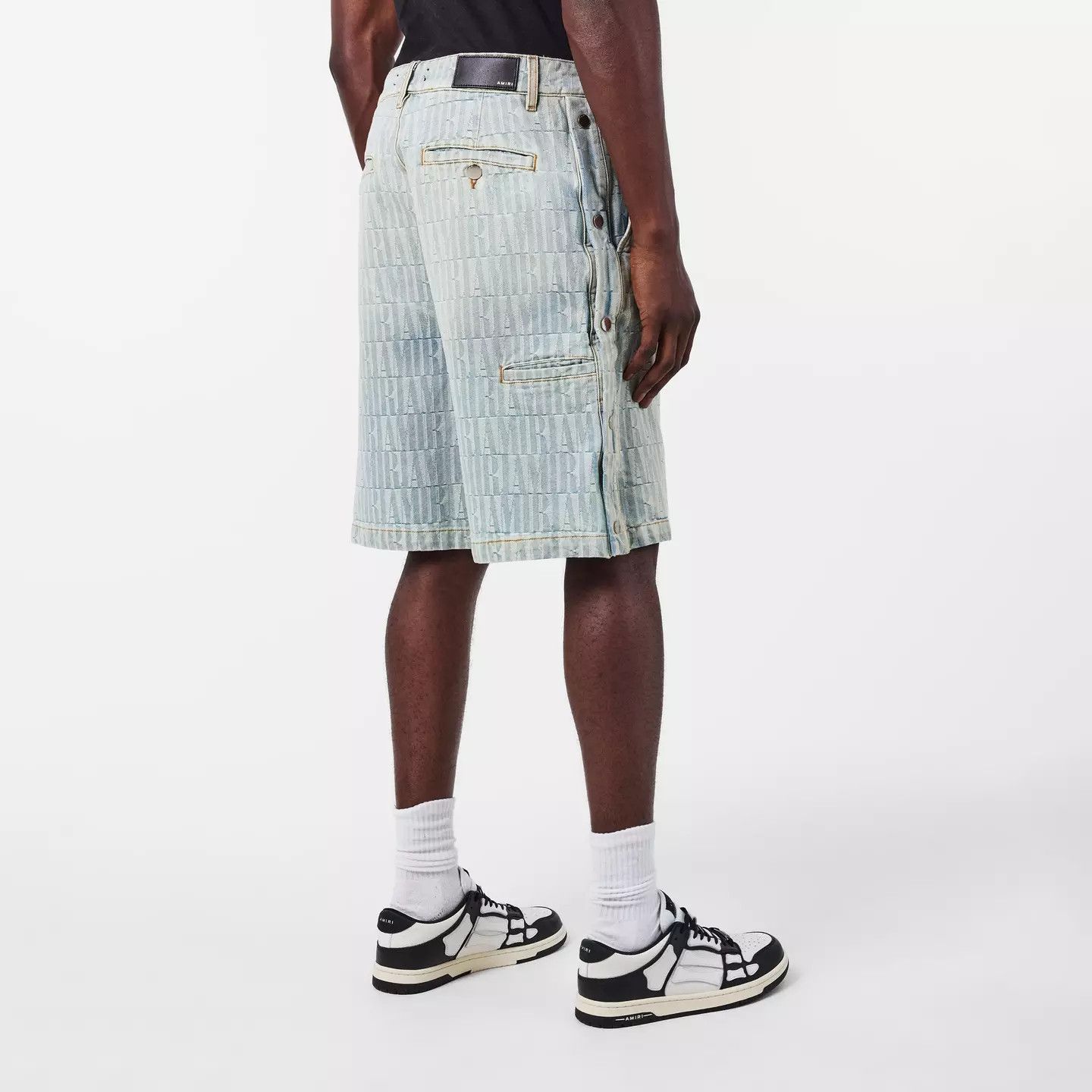 Amiri o1g2r1mq0426 Jacquard Denim Shorts in Multicolor Size US 34 / EU 50 - 4 Thumbnail