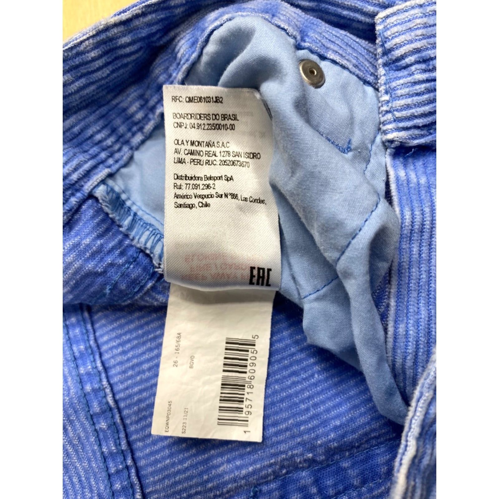 Quiksilver Quiksilver Pants Womens 26 Blue Corduroy Casual Regular Straight Ankle 80s Beach Retro Pockets Size 26" / US 2 / IT 38 - 5 Thumbnail
