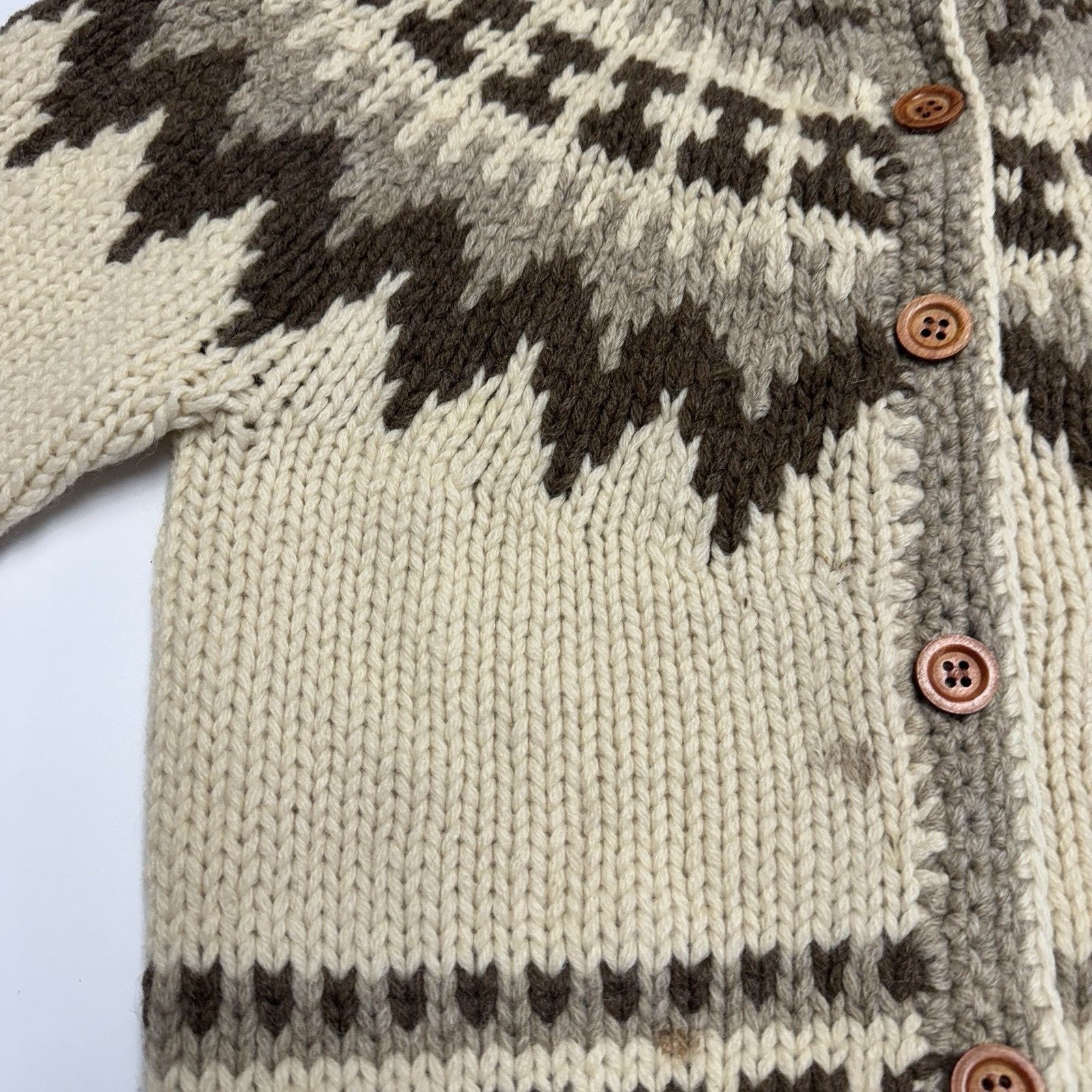Vintage Vintage Cowichan Knit Sweater Womens Button Up Johnathan Ste Size S / US 4 / IT 40 - 5 Thumbnail
