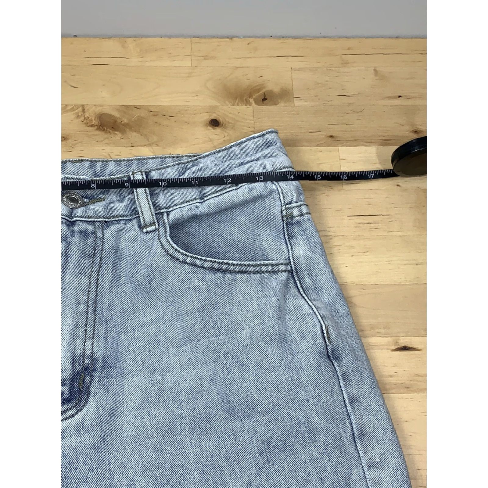Shein Shein Mom Jeans Hi Rise Denim Cargo Jean Pants Size 4 Blue Size 27" / US 4 / IT 40 - 7 Thumbnail