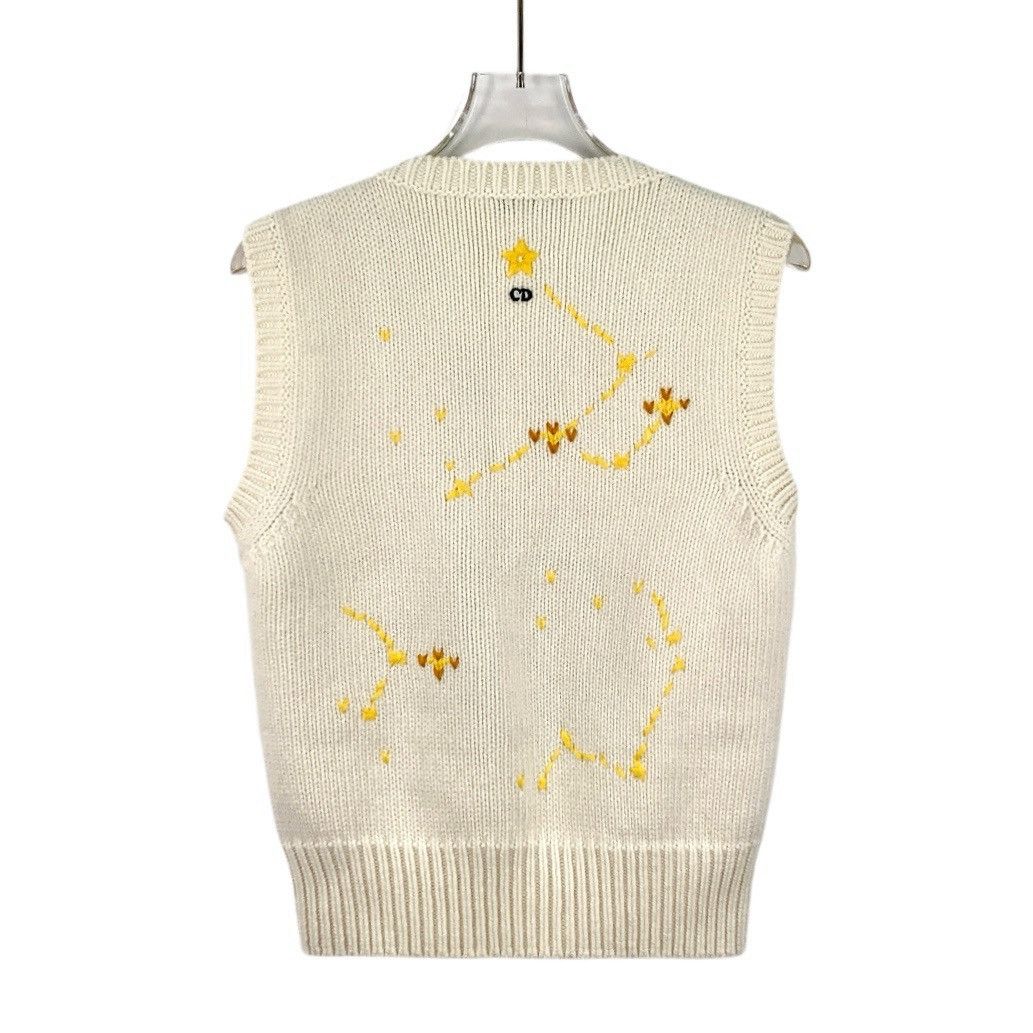 Dior Dior 22 collection White crab patterned wool vest Size S / US 4 / IT 40 - 2 Thumbnail