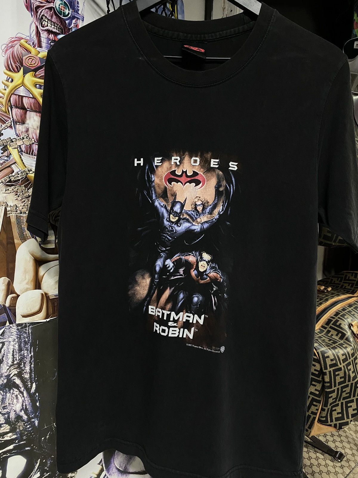 Vintage Vintage 90’s Batman & Robin Movie T-Shirt Size Medium Size US M / EU 48-50 / 2 - 7 Thumbnail