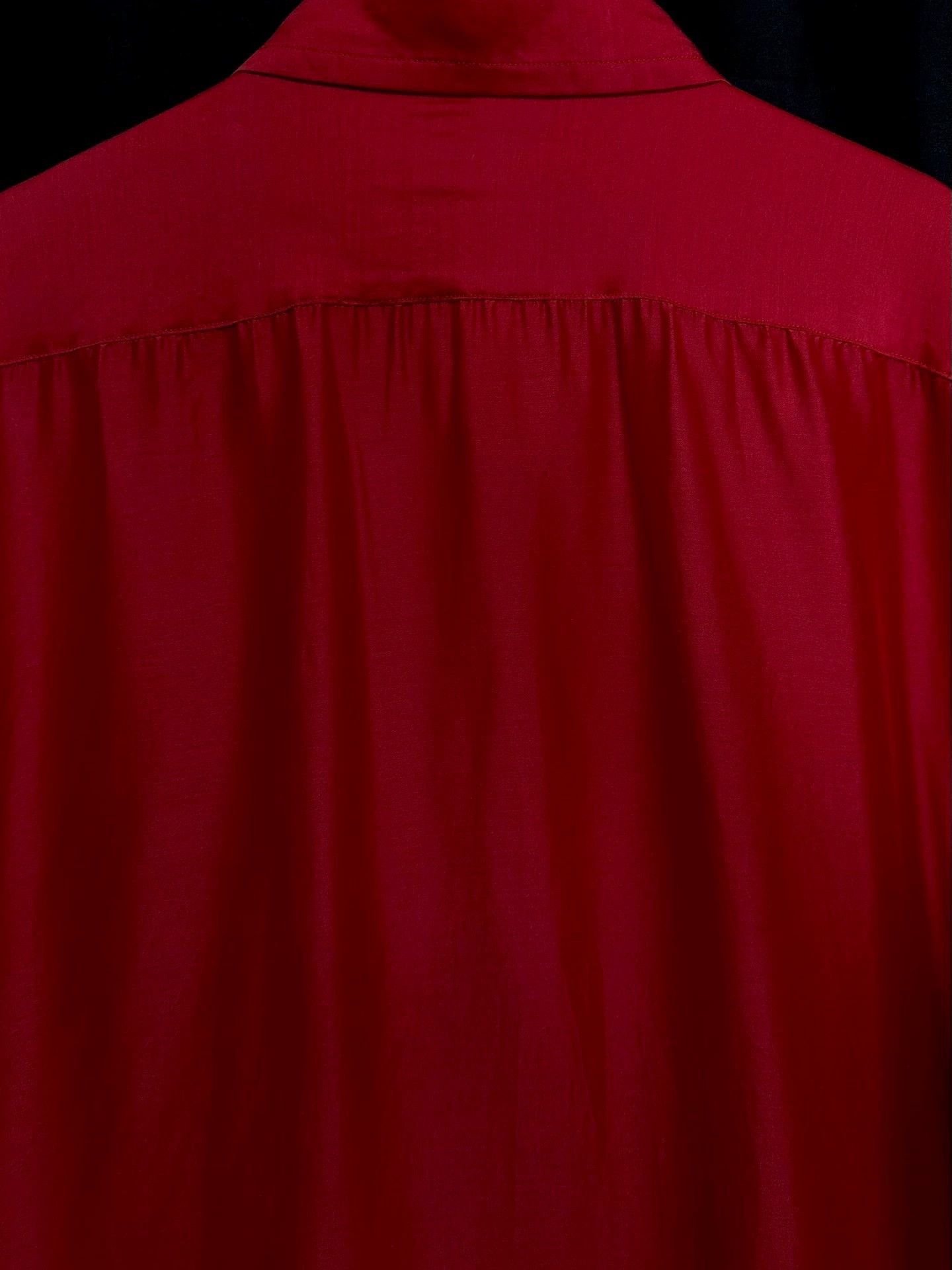 Yohji Yamamoto Yohji Yamamoto 04ss Taisho Silk Red Shirt-2505 Size US L / EU 52-54 / 3 - 5 Thumbnail