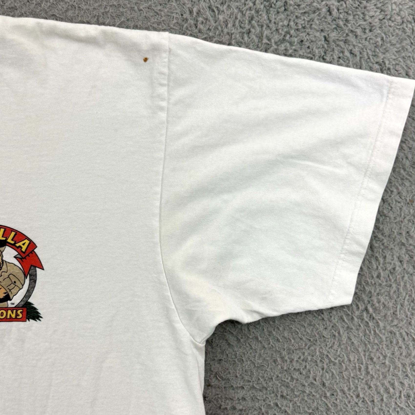 Gildan VINTAGE Gildan Fishing Shirt Mens XL White 90s Short Sleeve Nature Outdoor Graphic USA Size US XL / EU 56 / 4 - 6 Thumbnail