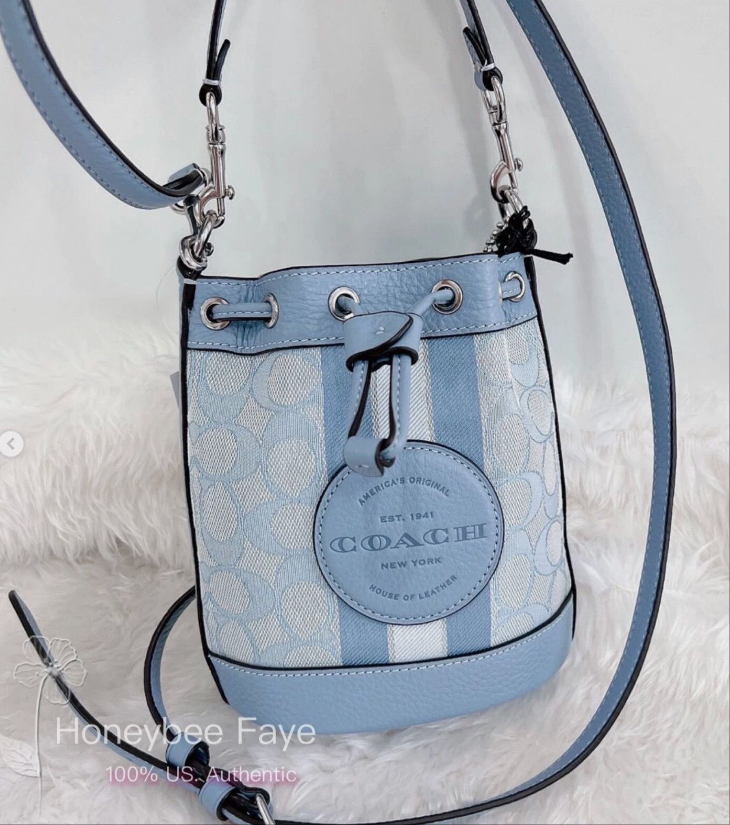 Coach Mini Dempsey Bucket Bag In Signature Jacquard Stripe Patch Size ONE SIZE - 4 Thumbnail
