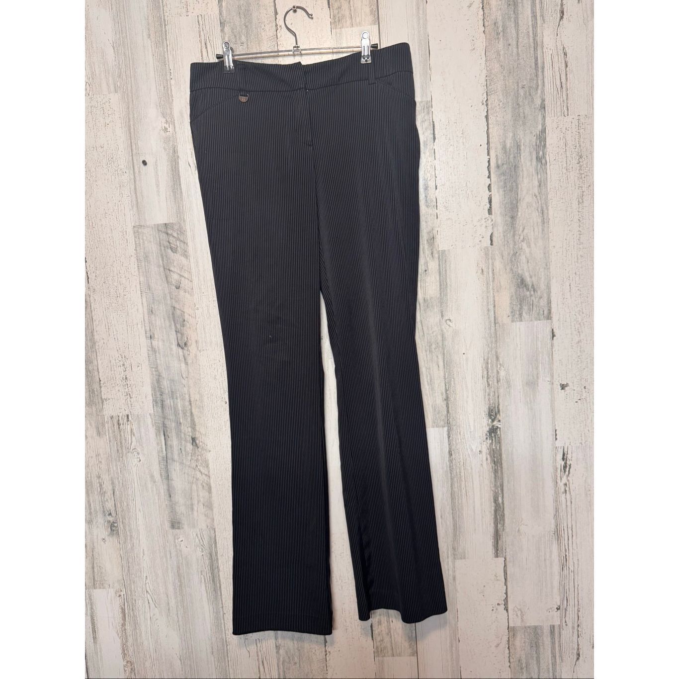 Other New York & Company Career Dress Pants Black Pinstripe Size 6 Size 27" / US 4 / IT 40 - 1 Thumbnail
