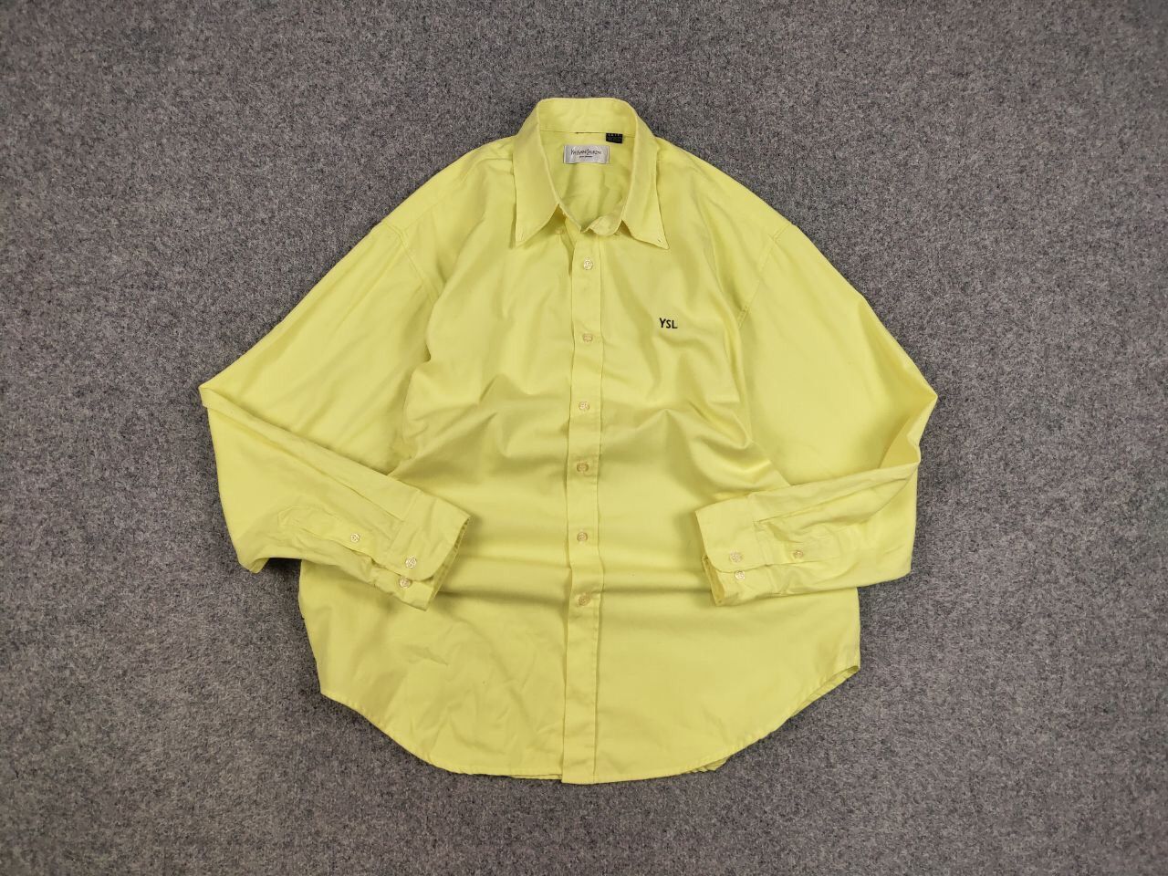 Yves Saint Laurent Rare Vintage Yves saint laurent Logo neon Buttons Shirt Size US XL / EU 56 / 4 - 12 Thumbnail