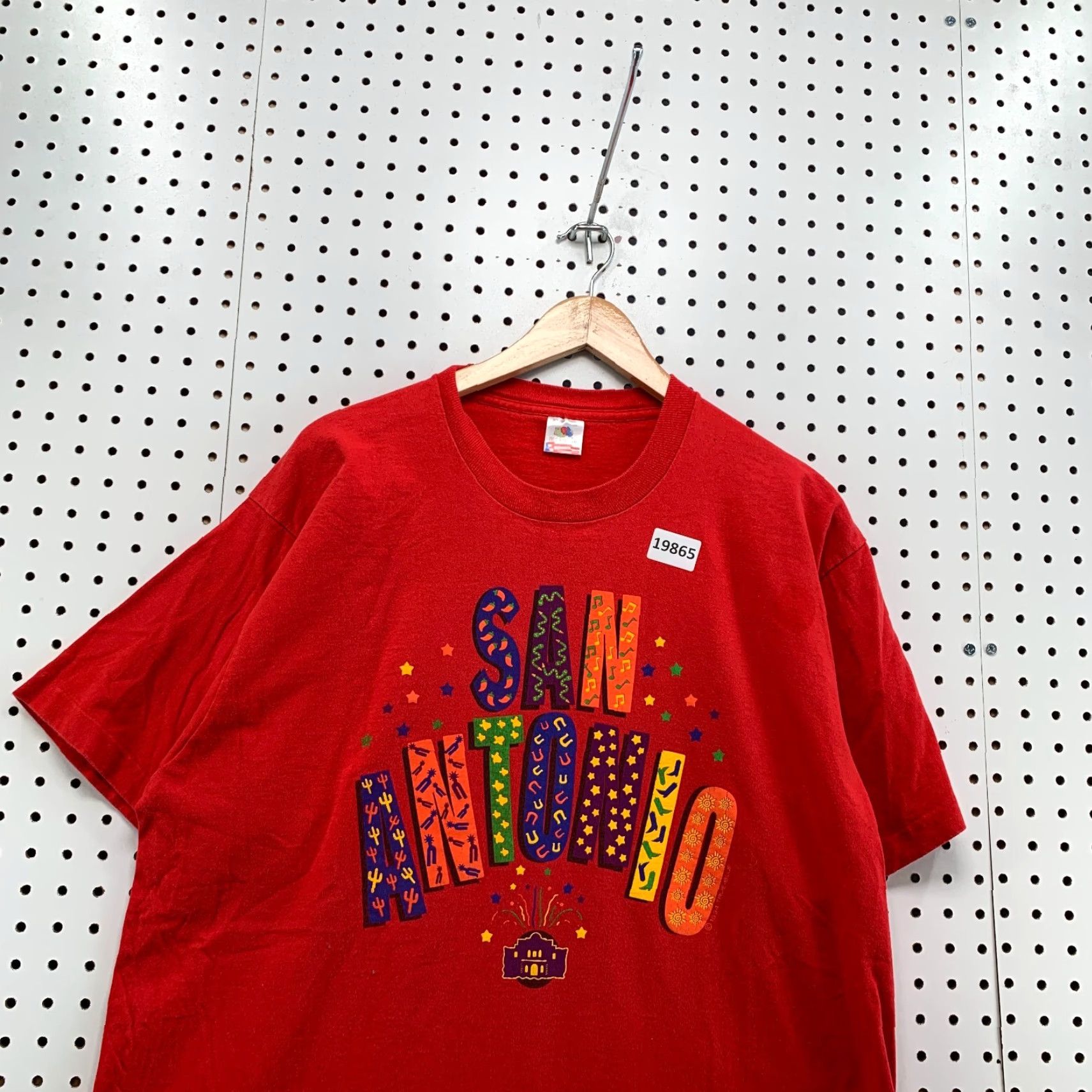 Fruit Of The Loom VINTAGE San Antonio Texas Shirt Mens XL Red 90s Single Stitch Made USA Fruit of the Loom T-Shirt Cowboys Size US XL / EU 56 / 4 - 2 Thumbnail