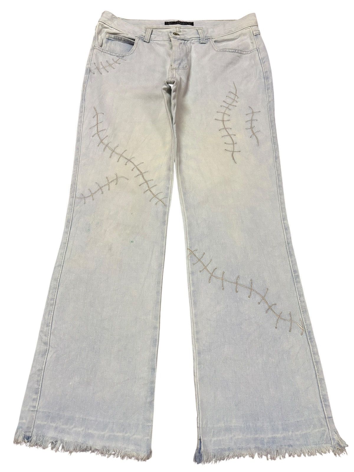 Japanese Brand × Samurai Jeans × Vintage 42 SAWARY Samurai Wound Hexagon Stitches Jeans Size US 30 / EU 46 - 1 Thumbnail