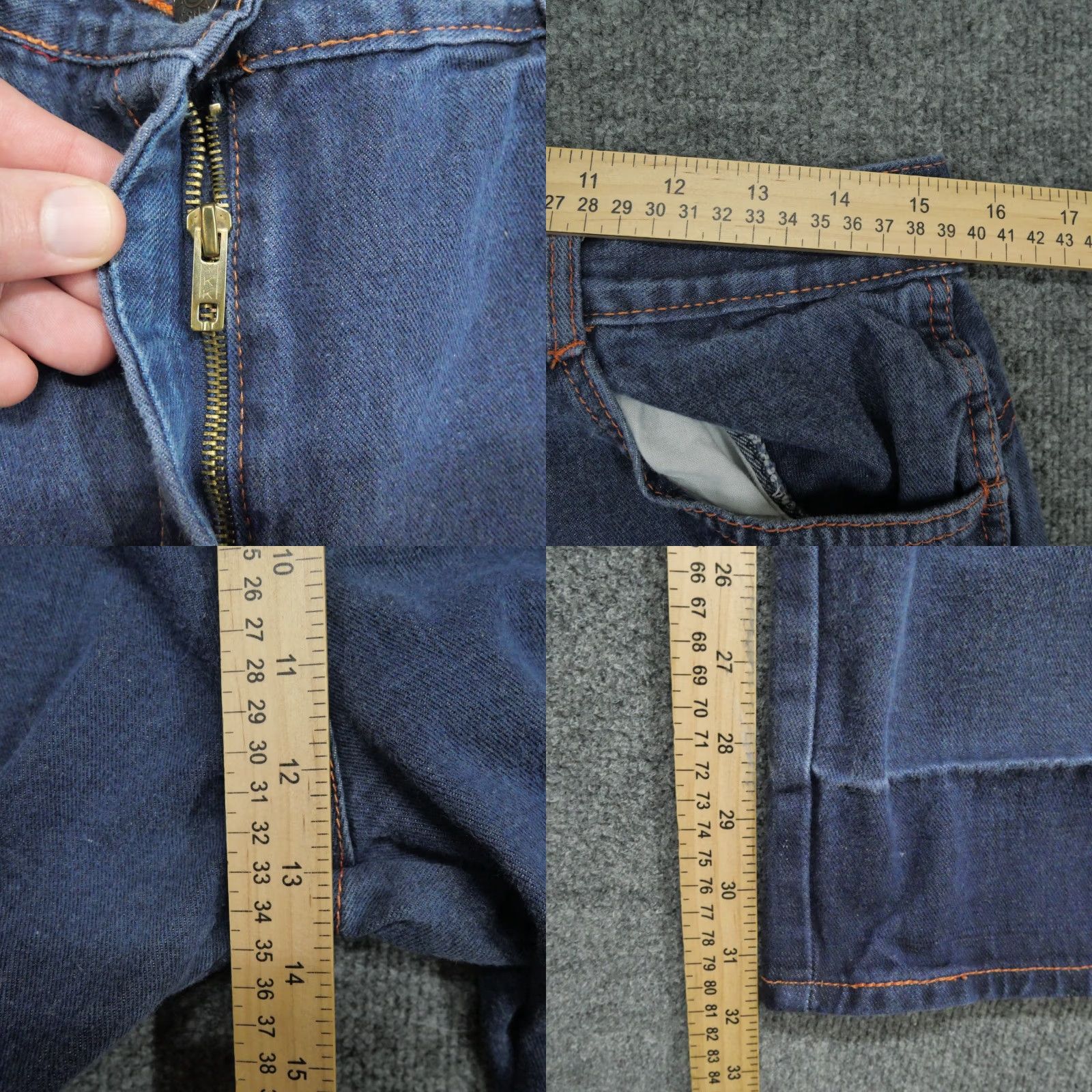 Vintage VINTAGE Elbee Jeans Womens 20 31x32 Blue Denim Pants High Rise Mom 80s Size 24" / US 00 / IT 34 - 9 Thumbnail