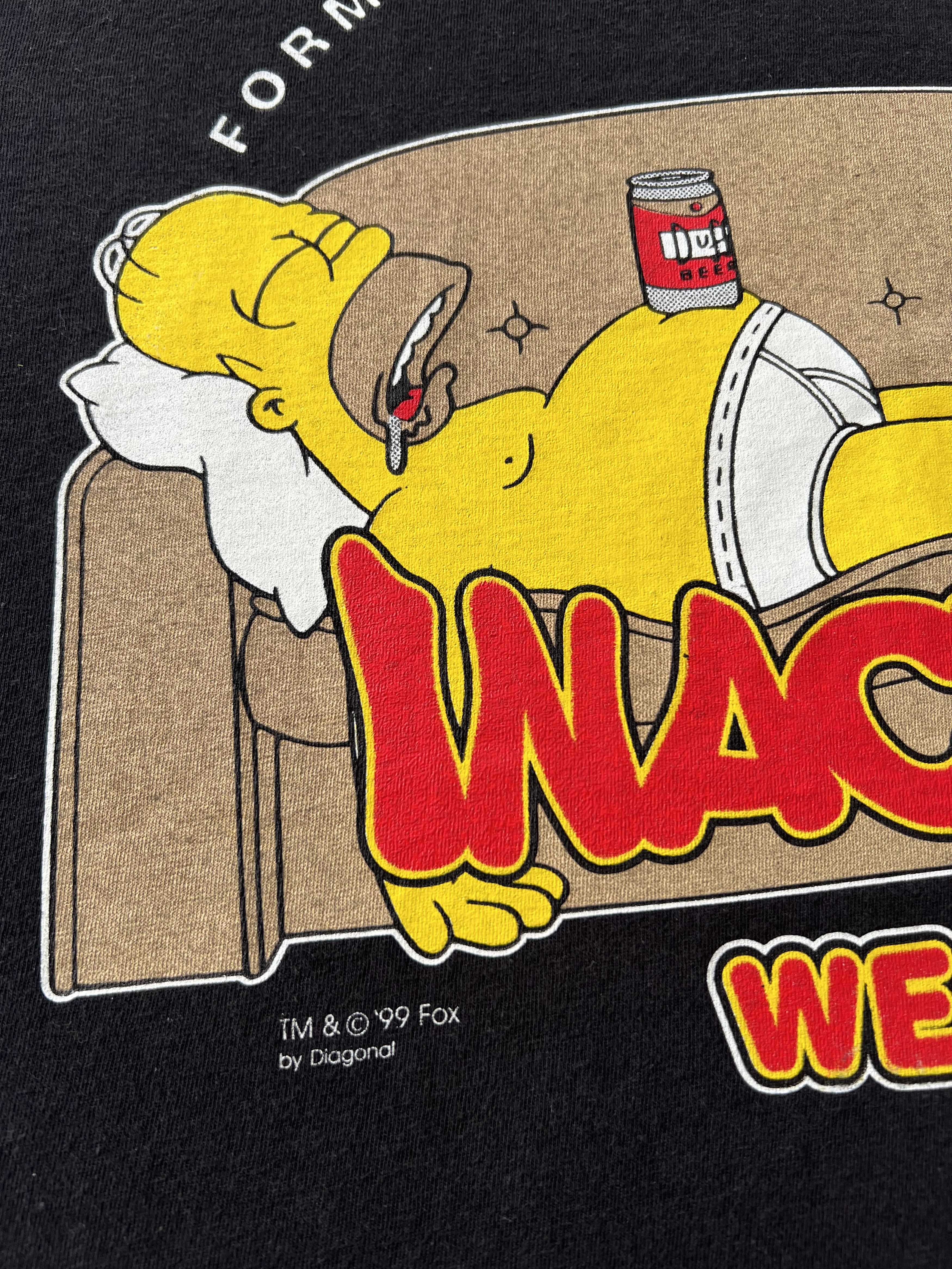 The Simpsons Vintage 1999 The Simpsons Homer Cartoon Black T-shirt Size US L / EU 52-54 / 3 - 6 Thumbnail