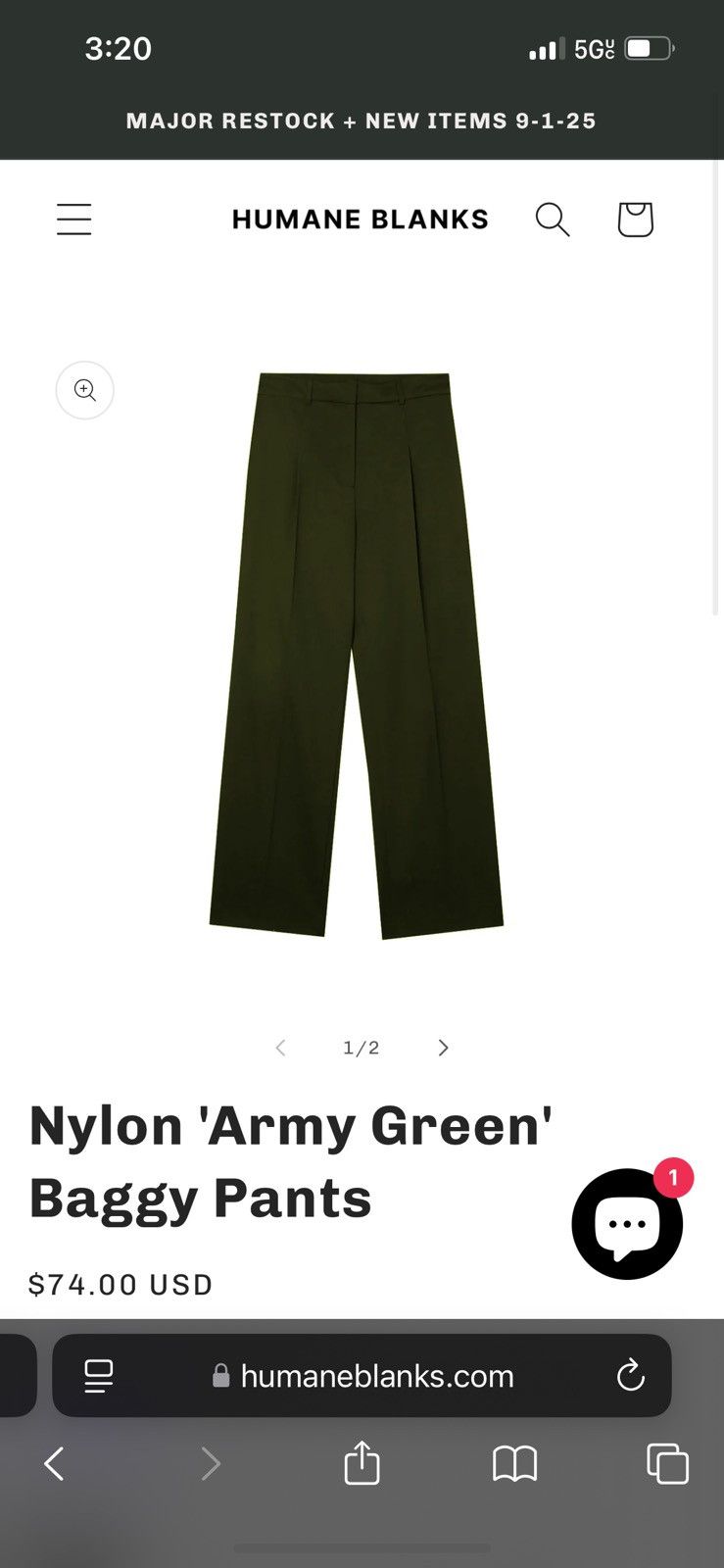 Humane Blanks Humane Blanks Nylon Pants Size US 30 / EU 46 - 1 Thumbnail