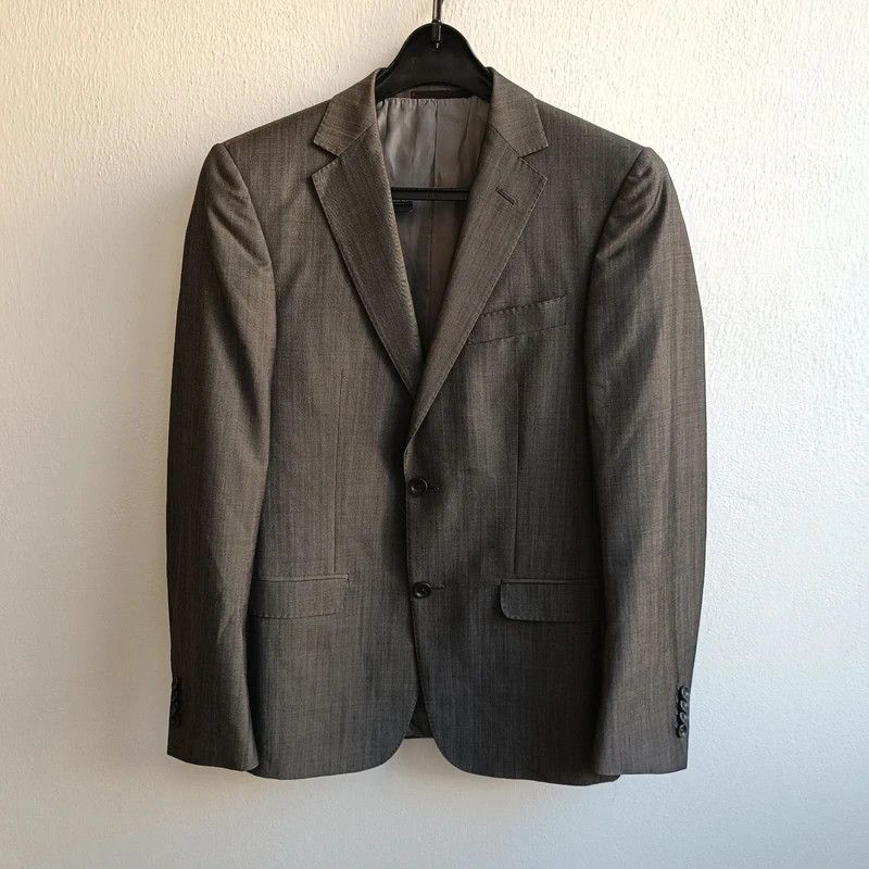 Z Zegna Ermenegildo Z Zegna Gray Suit Jacket Blazer Wool Mohair 46 S Size 46R - 1 Thumbnail