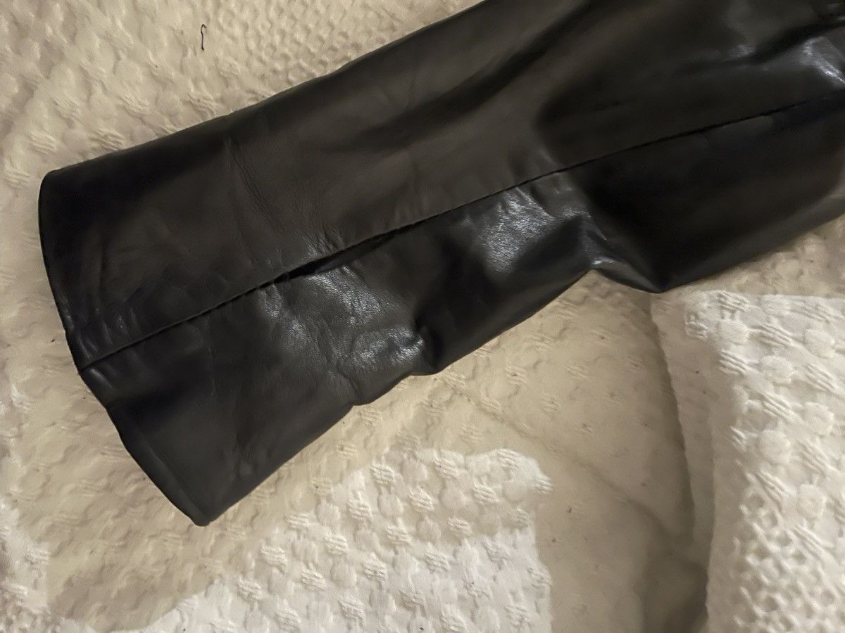 Vintage Vintage avant-garde asymmetric leather jacket Size S / US 4 / IT 40 - 9 Thumbnail