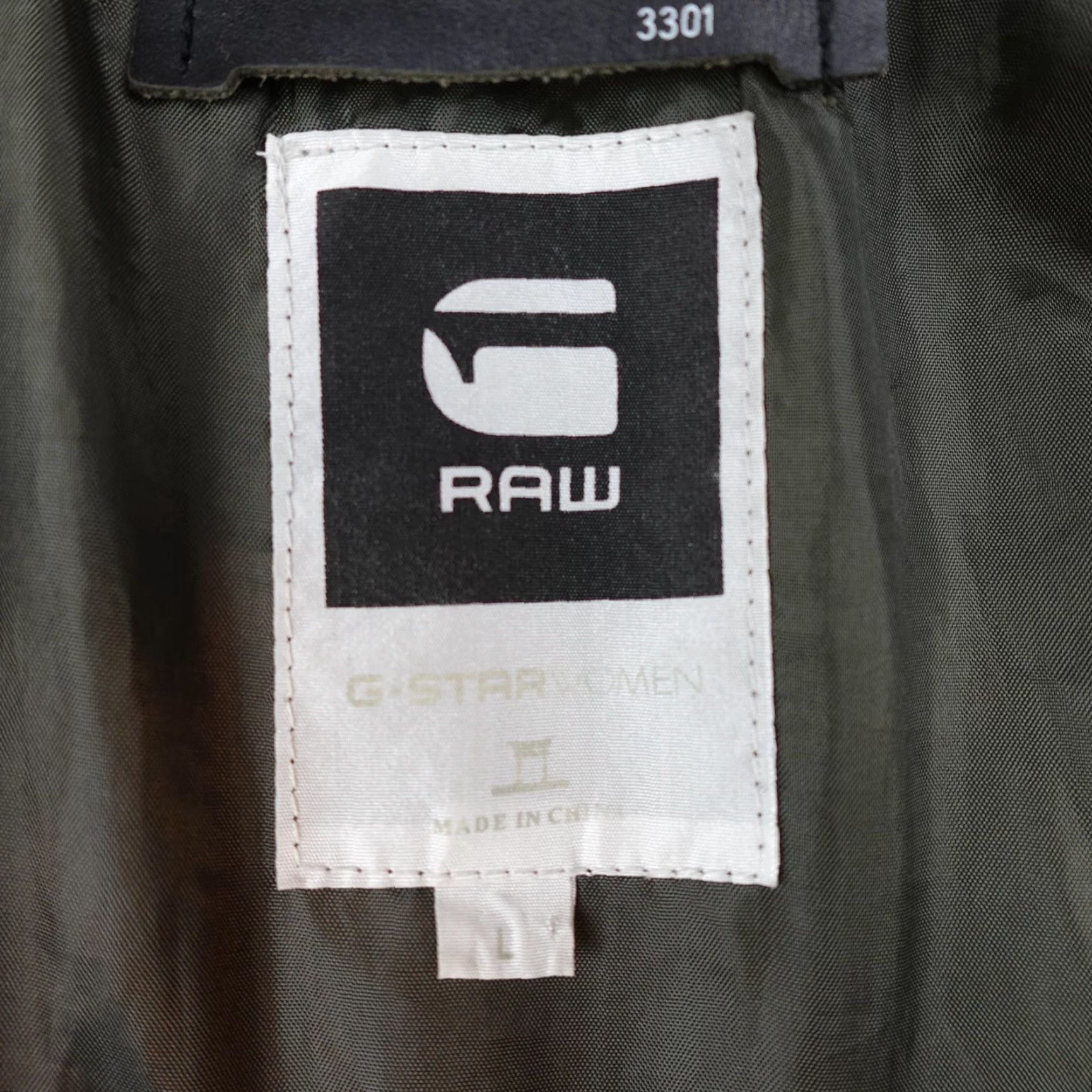 Vintage G Star Raw Denim 3301 Jacket Womens Medium Green Canvas Quilted Puffer Insulated Size M / US 6-8 / IT 42-44 - 7 Thumbnail