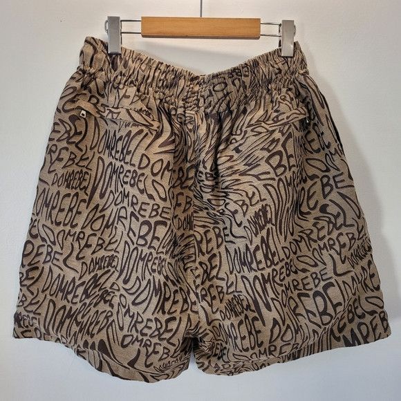 DOMREBEL DOMREBEL wavy Beige Tan Woven Jacquard Design Shorts - XL Size US 34 / EU 50 - 5 Thumbnail