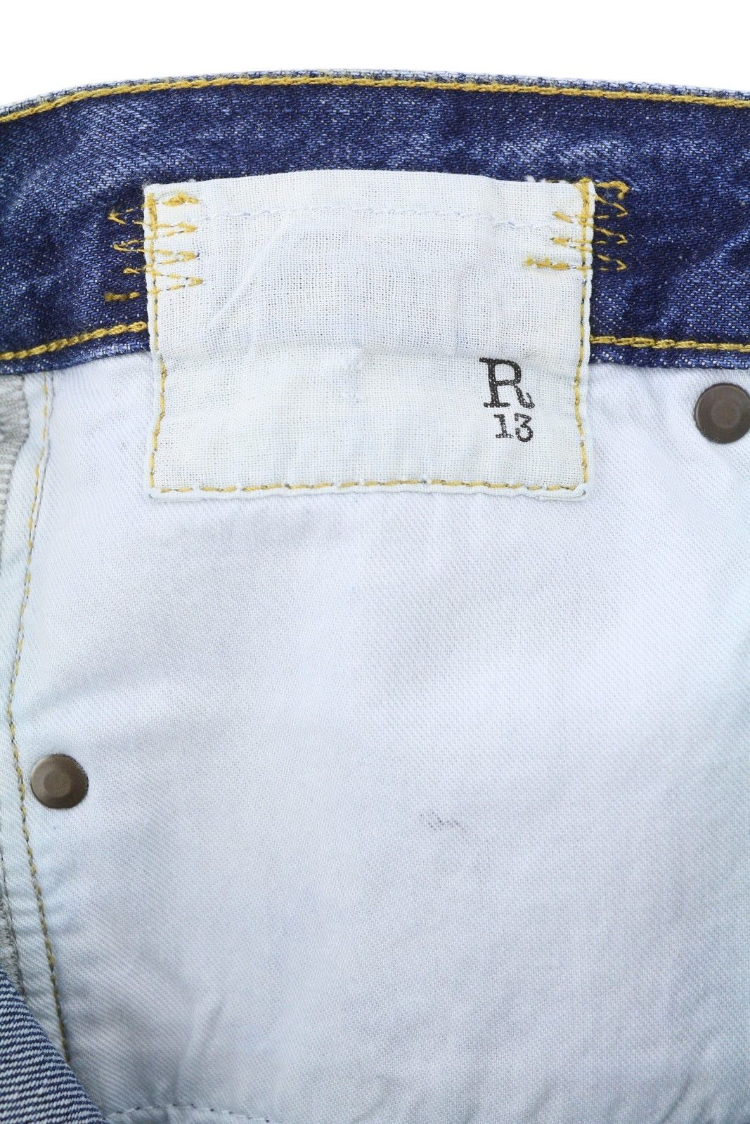 R13 ROMEO 28 Hutton Blue Faded Zip Fly Jeans 87173 Size 28" / US 6 / IT 42 - 12 Thumbnail