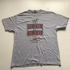 image of Vintage 90's Wwf Raw Is War Wrestling Graphic T Shirt XL in Grey, Men's