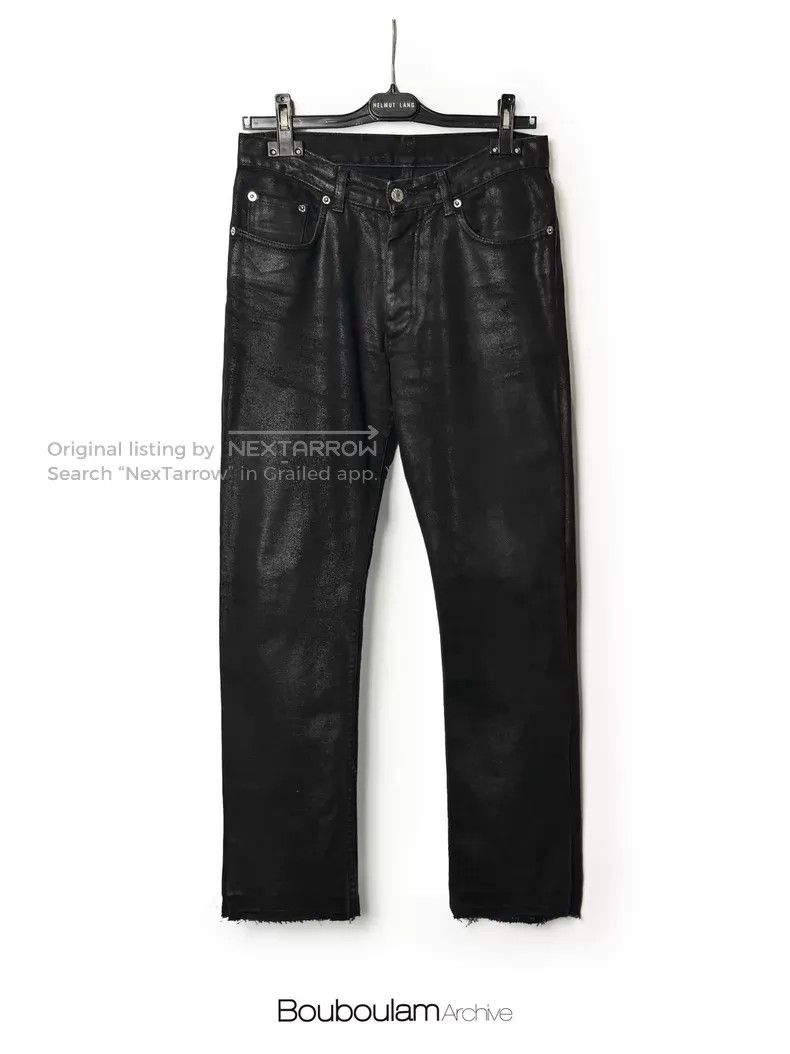 Helmut Lang Helmut Lang 1999 Coated Black Waxed Denim Classic Cut