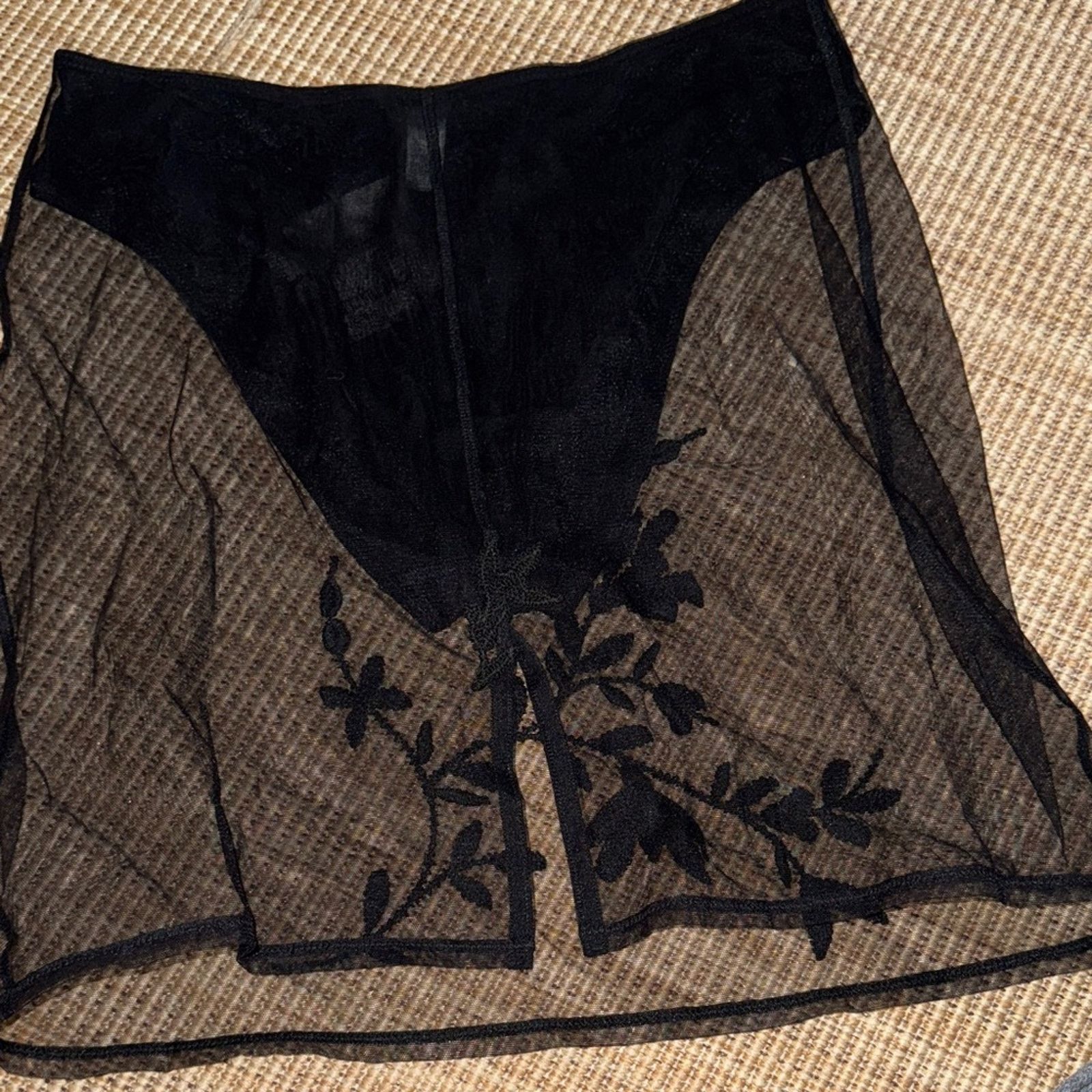 La Perla NWT La Perla sexy Black Sheer Floral Skirt Size 2 Size 26" / US 2 / IT 38 - 5 Thumbnail