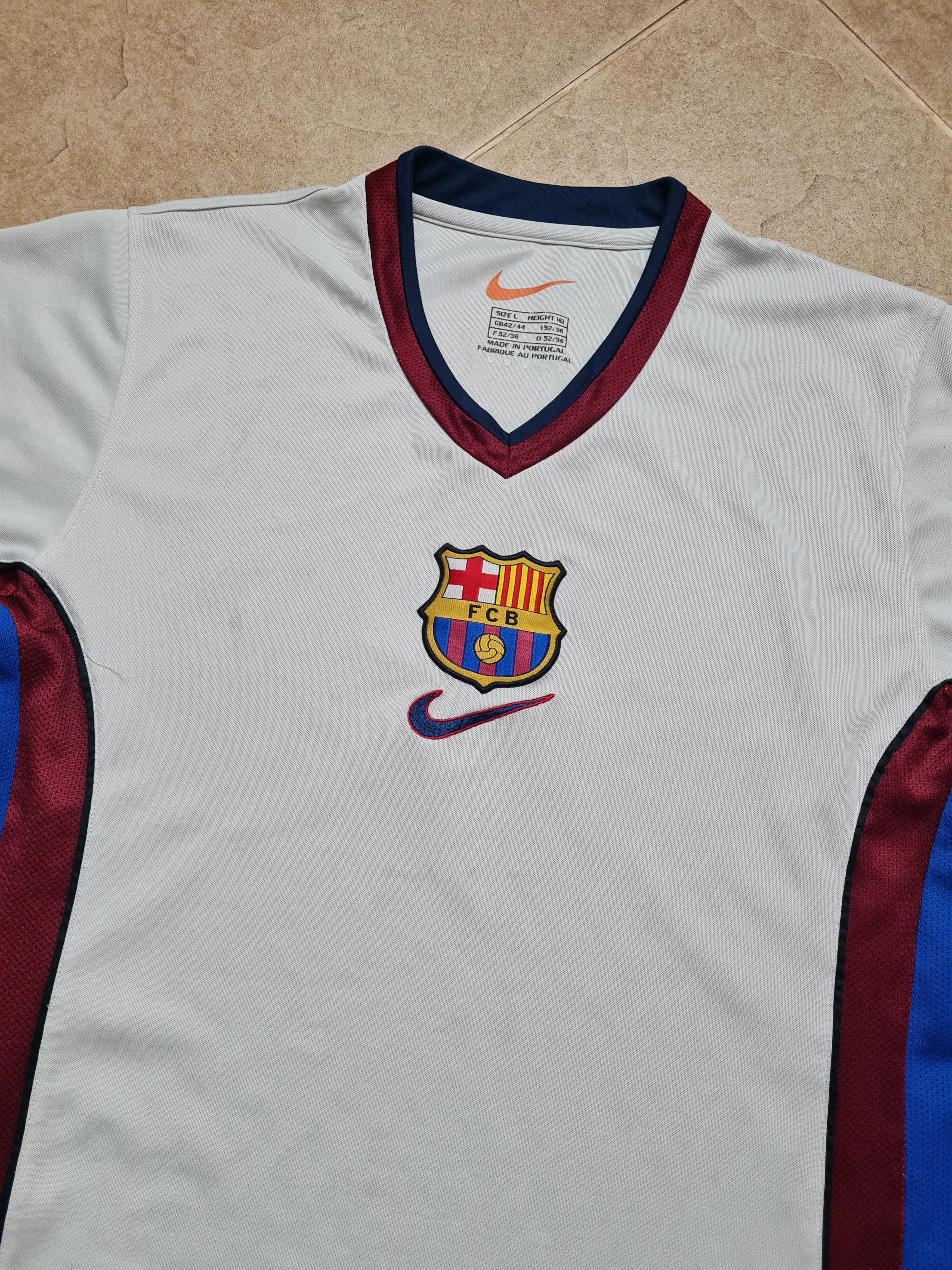 Nike FC Barcelona Lサイズ 1999 100thオリジナル Nike FC Barcelona 1999/00 Home Soccer Jersey 100th Vintage