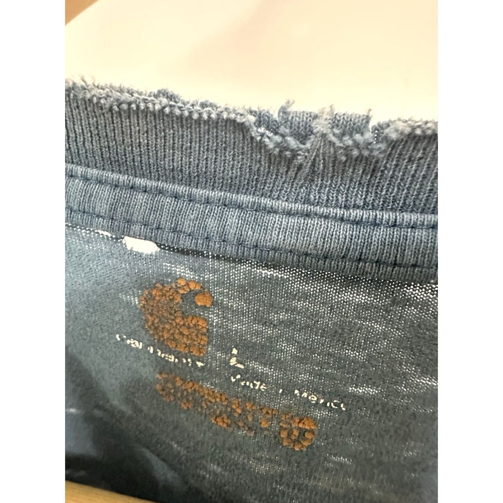 Carhartt VTG Carhartt Gradient Sun Faded Thrashed Worn WIP Distressed Pocket T-Shirt L Turquoise Men Shirt Short Sleeve Size L Mens Size US L / EU 52-54 / 3 - 3 Thumbnail