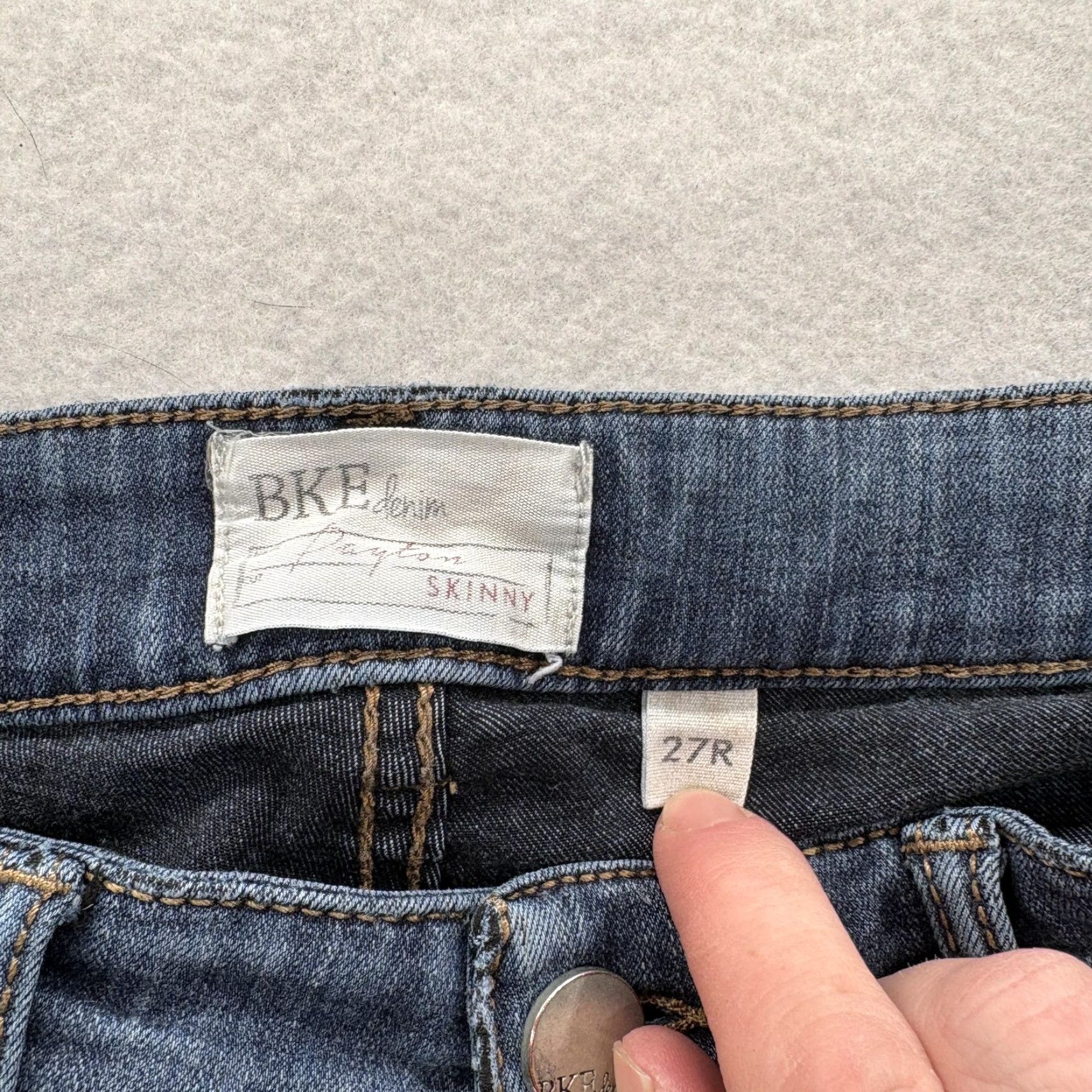 Vintage Buckle BKE Payton Mid Rise Skinny Jeans Womens 27 Blue Stretch Denim Grunge Y2K Size 27" / US 4 / IT 40 - 4 Thumbnail