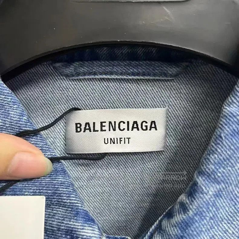 Balenciaga Balenciaga Blue Logo Denim Jacket. Size US S / EU 44-46 / 1 - 4 Thumbnail