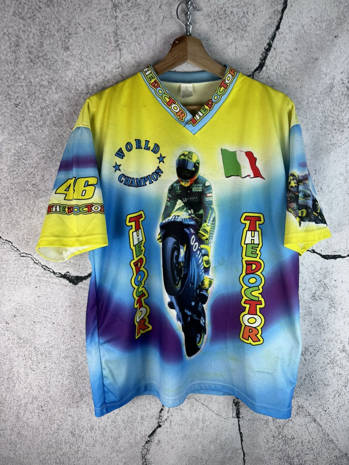 Vintage Vintage Motoracing Valentino Rossi The Doctor Jersey Shirt Size US XL / EU 56 / 4 - 1 Thumbnail