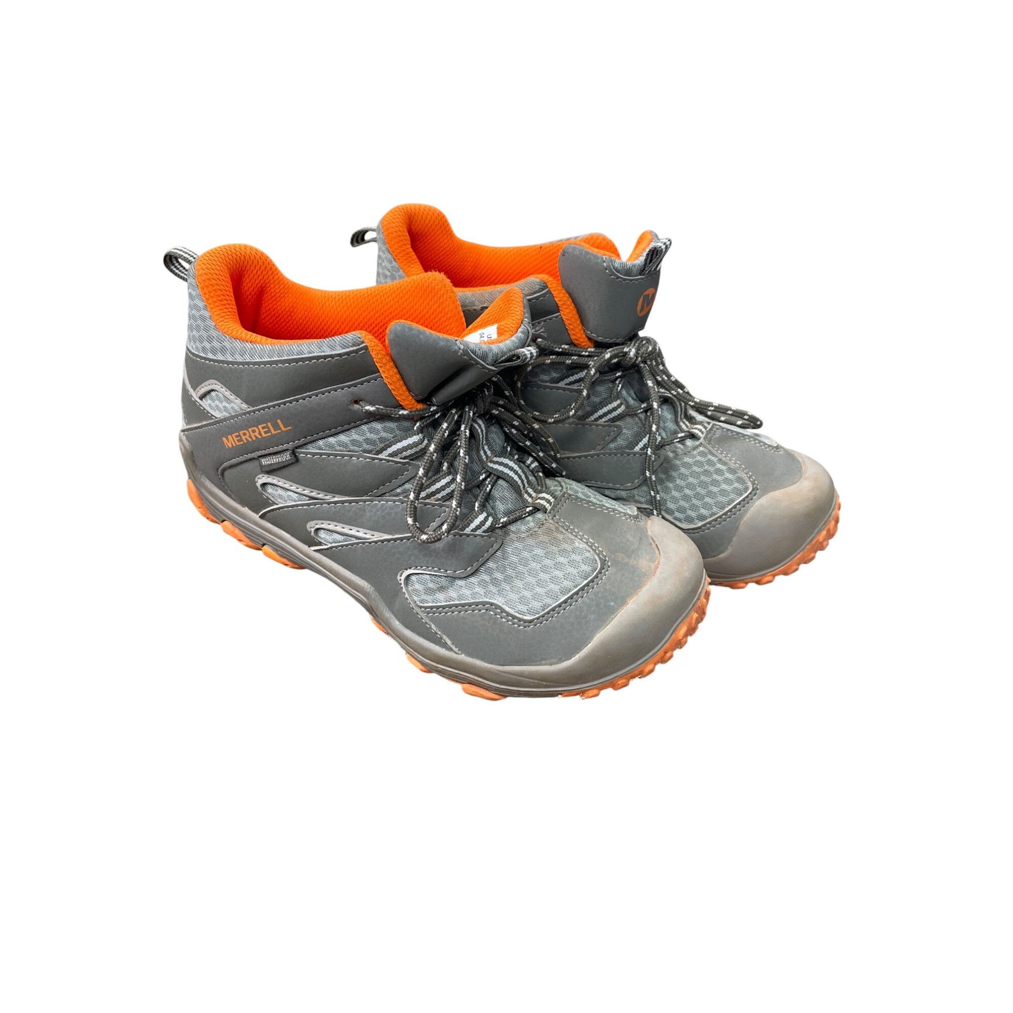 Merrell Merrell womans gray orange waterproof hiking hight top sneak Size US 5.5 / IT 35.5 - 17 Thumbnail