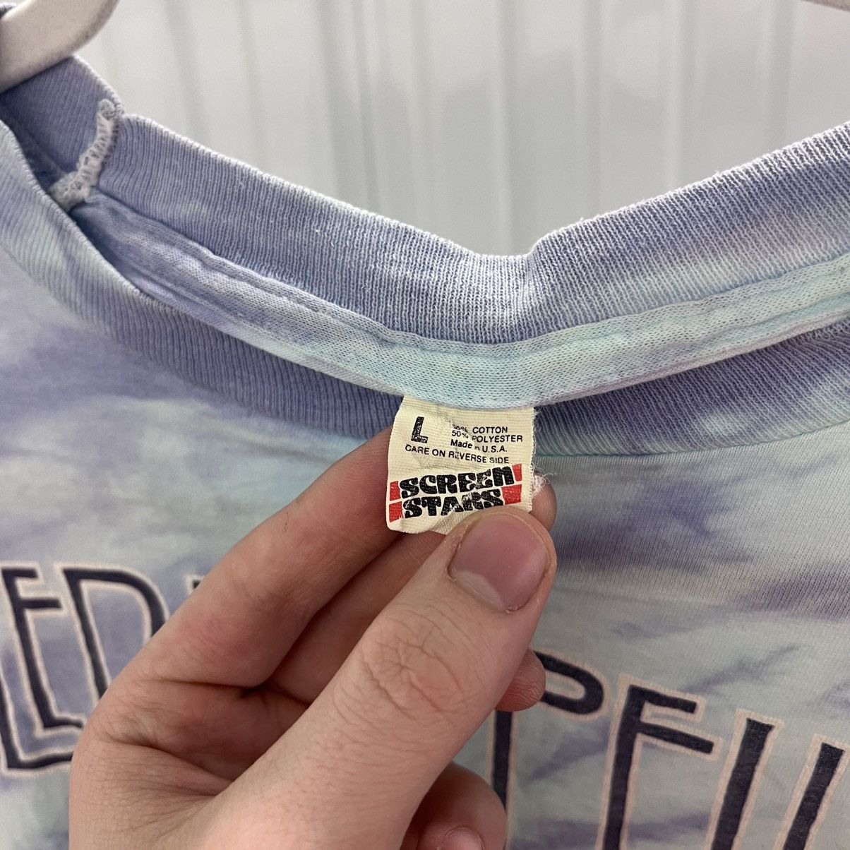 Band Tees × Led Zeppelin × Vintage 80's True Vintage Led Zeppelin Band Tee Tie dye Large Screen Size US L / EU 52-54 / 3 - 4 Thumbnail