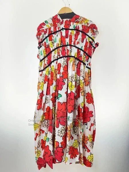 Comme des Garcons COMME des GARCONS Red Floral Dress. Size US 34 / EU 50 - 2 Thumbnail