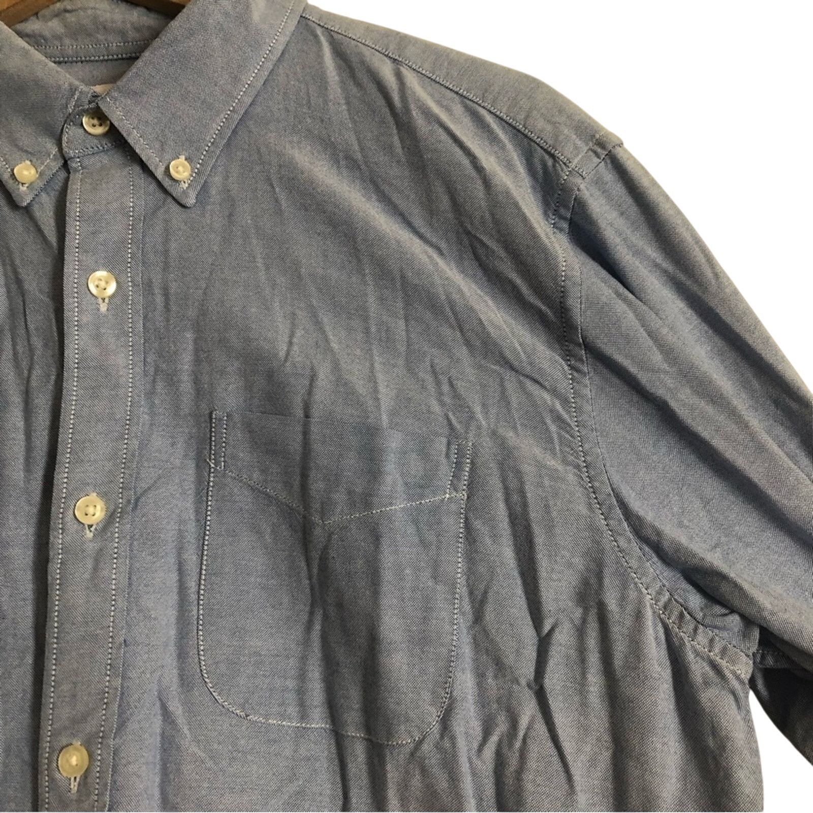 Gap Gap Men's Chambray Soft Denim Long Sleeve Button Down Shirt Size US L / EU 52-54 / 3 - 5 Thumbnail