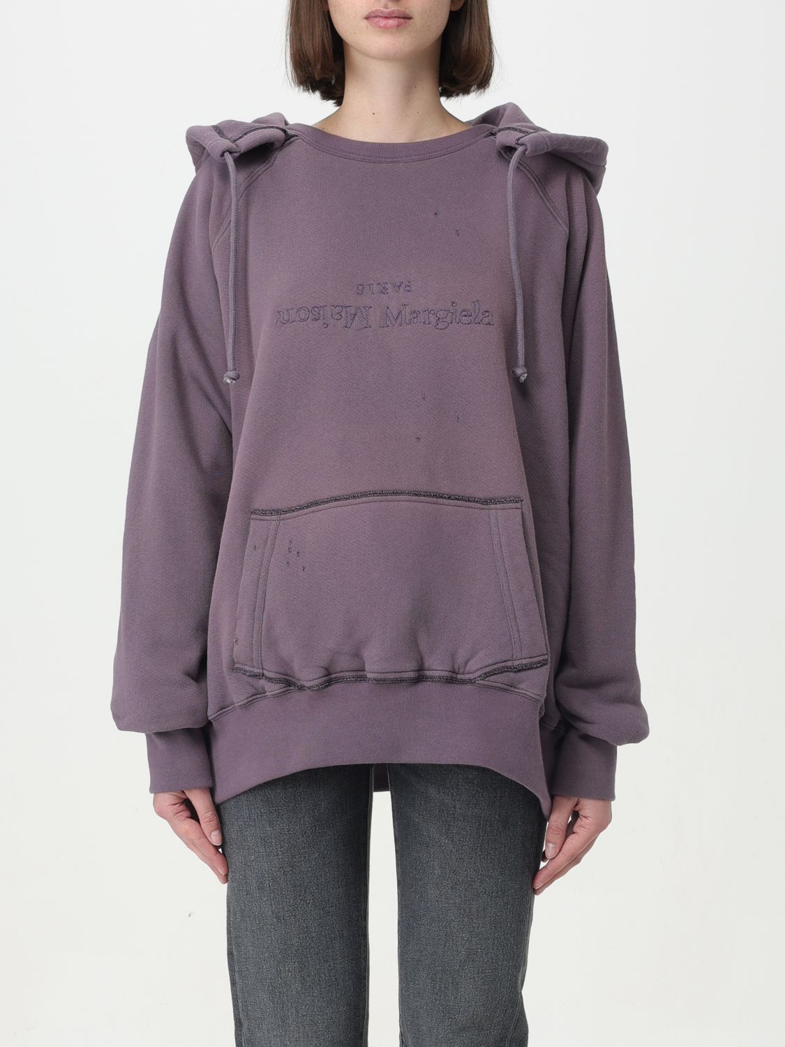 image of Maison Margiela Sweatshirt Woman Violet, Women's (Size XS)