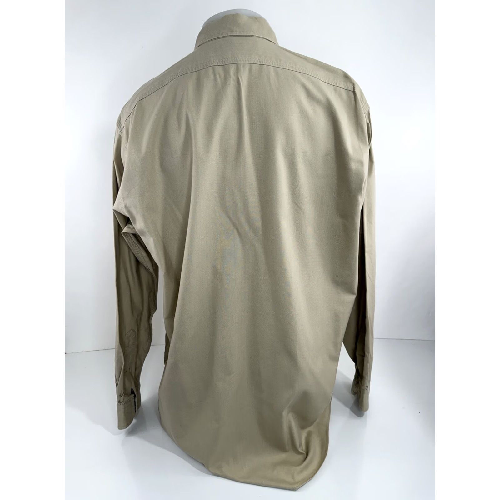 Polo Ralph Lauren POLO RALPH LAUREN DUNGAREE WORKSHIRT Shirt Mens L Beige Safari 90s C11 Size US L / EU 52-54 / 3 - 3 Thumbnail