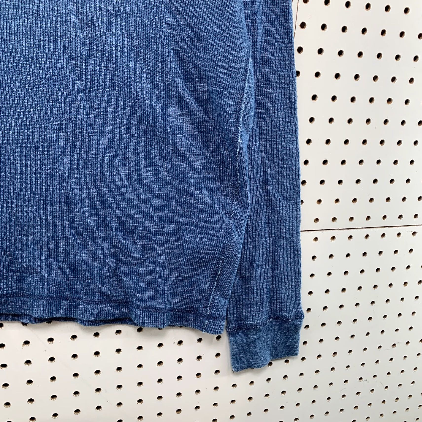 Lucky Brand Lucky Brand Henley Shirt Mens XL Long Sleeve True Indigo Faded Blue Cotton Size US XL / EU 56 / 4 - 7 Thumbnail