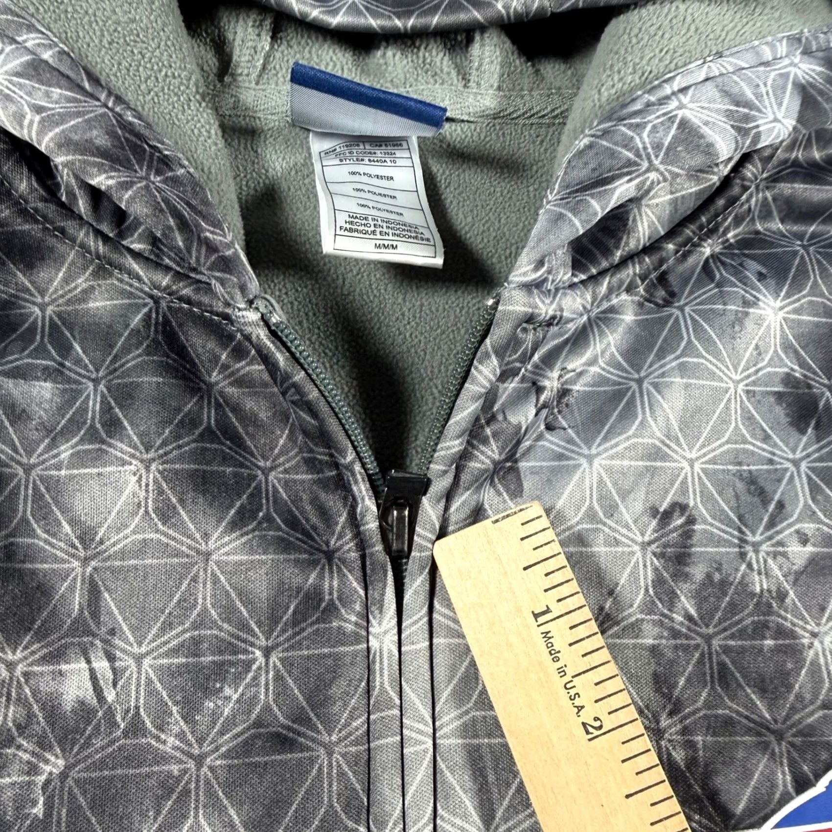 Reebok Reebok Mens Full Zip Hoodie Jacket - Buffalo Bills NFL Onfield Grey Camo AOP Size US M / EU 48-50 / 2 - 5 Thumbnail