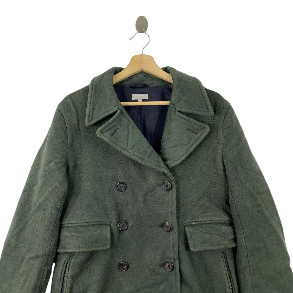 Margaret Howell Vintage MARGARET HOWELL British Brand Green Pea Coat Double Size US S / EU 44-46 / 1 - 2 Thumbnail