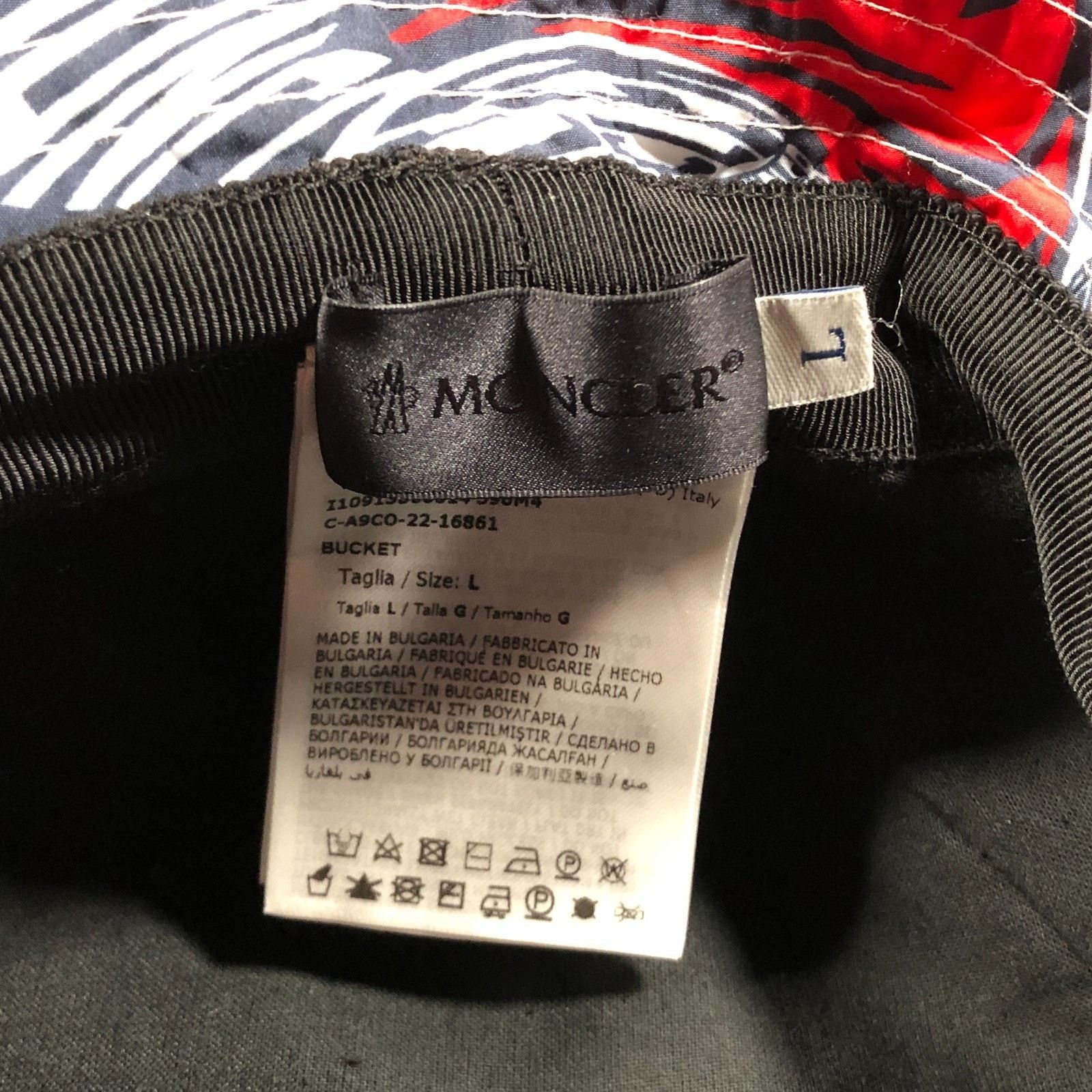 Moncler Moncler Wavy Print Multi Color Bucket Hat Size Large L Size ONE SIZE - 7 Thumbnail