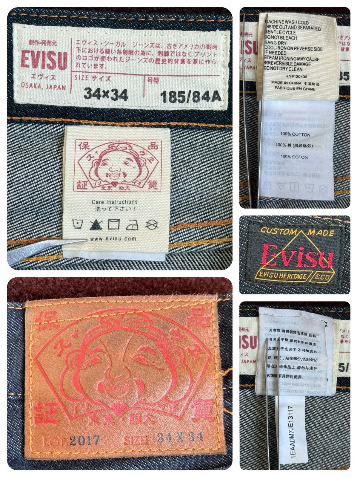 Evisu × Vintage EVISU multi-pcoket daicock style denim jeans！size：34x34 Size US 34 / EU 50 - 3 Thumbnail