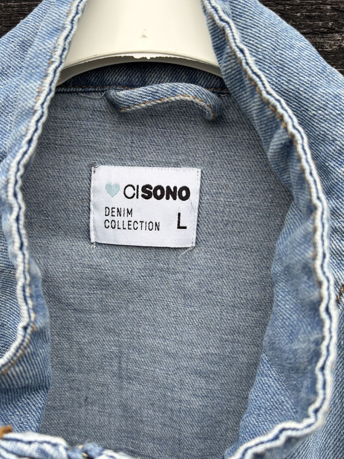 Other Oisono Denim Collection Cropped Denim Jacket Size L Blue Size L / US 10 / IT 46 - 9 Thumbnail